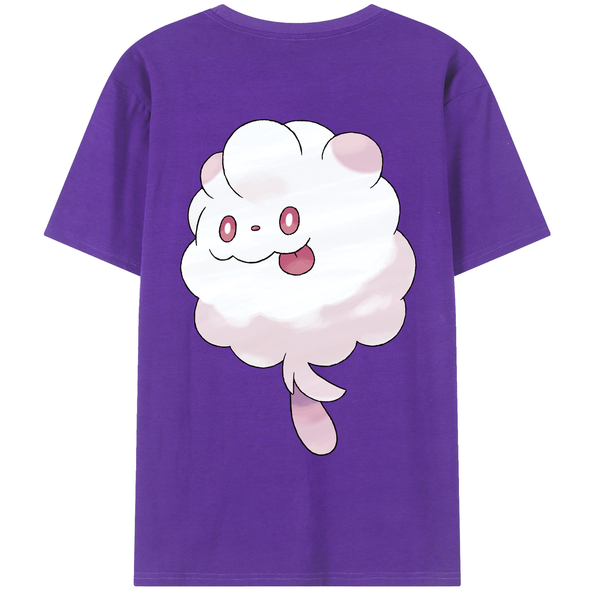 （画像用） ポケットモンスター Pokémon 綿100％ メンズ半袖Tシャツ（バックプリント） 通気性