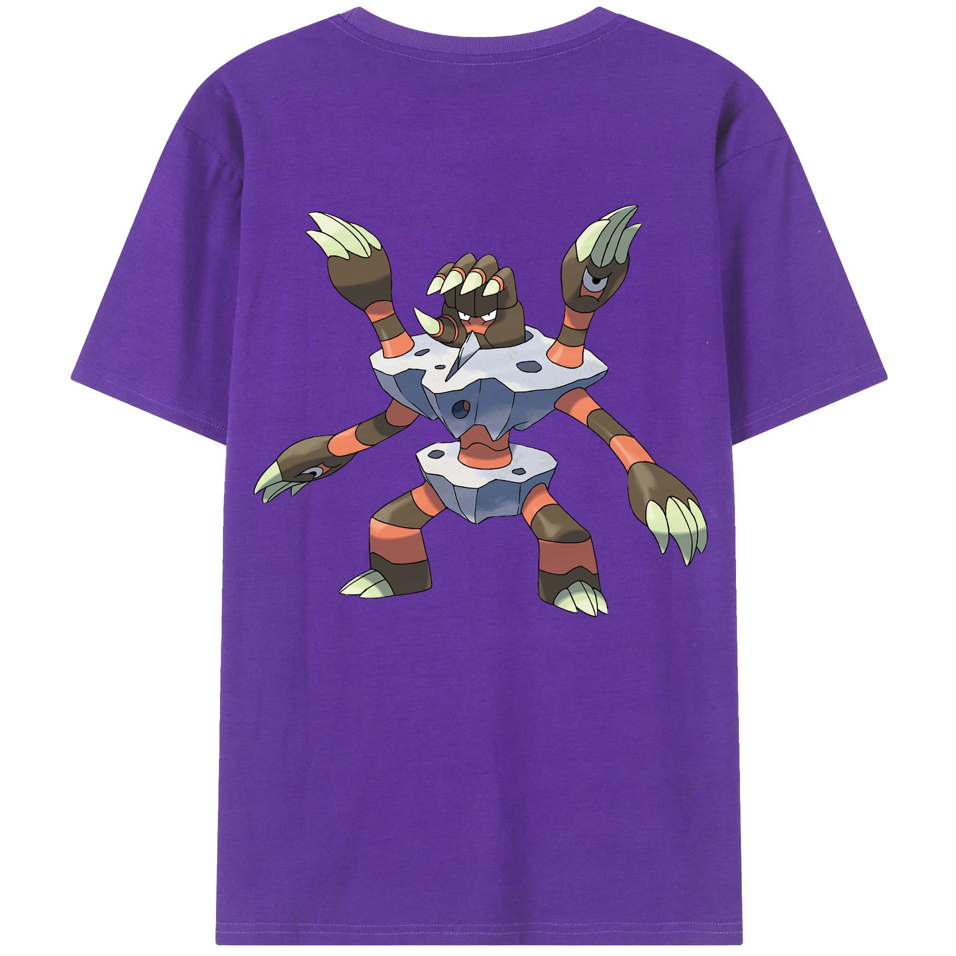 （画像用） ポケットモンスター Pokémon 綿100％ メンズ半袖Tシャツ（バックプリント） 通気性