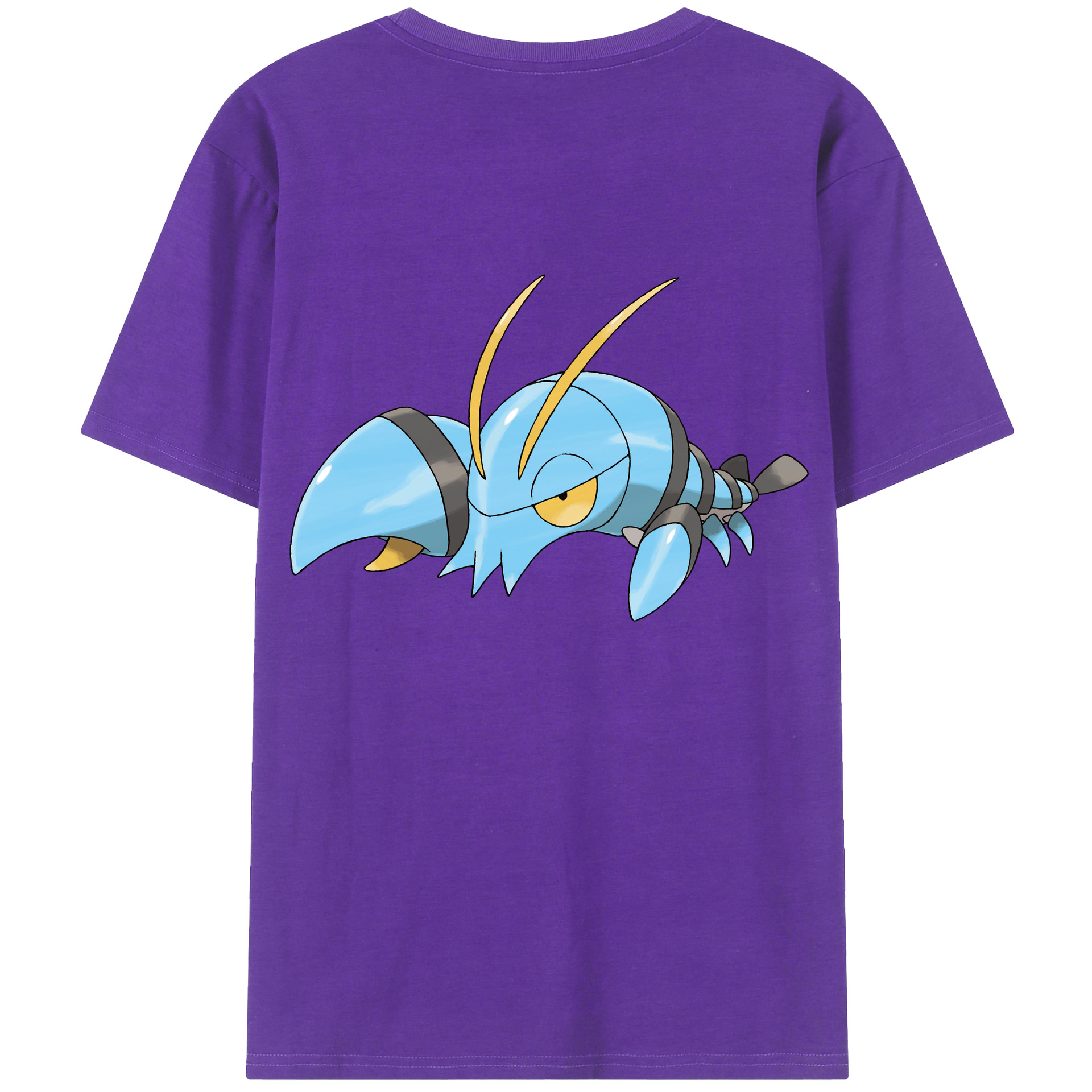 （画像用） ポケットモンスター Pokémon 綿100％ メンズ半袖Tシャツ（バックプリント） 通気性