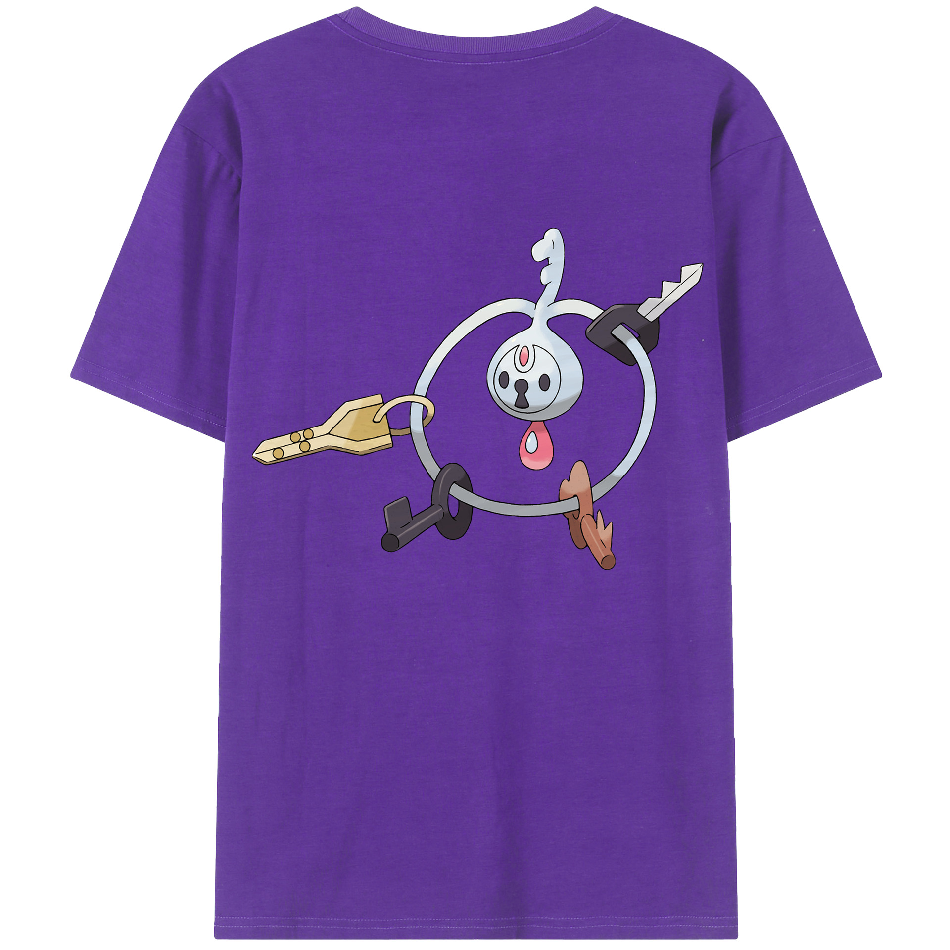 （画像用） ポケットモンスター Pokémon 綿100％ メンズ半袖Tシャツ（バックプリント） 通気性