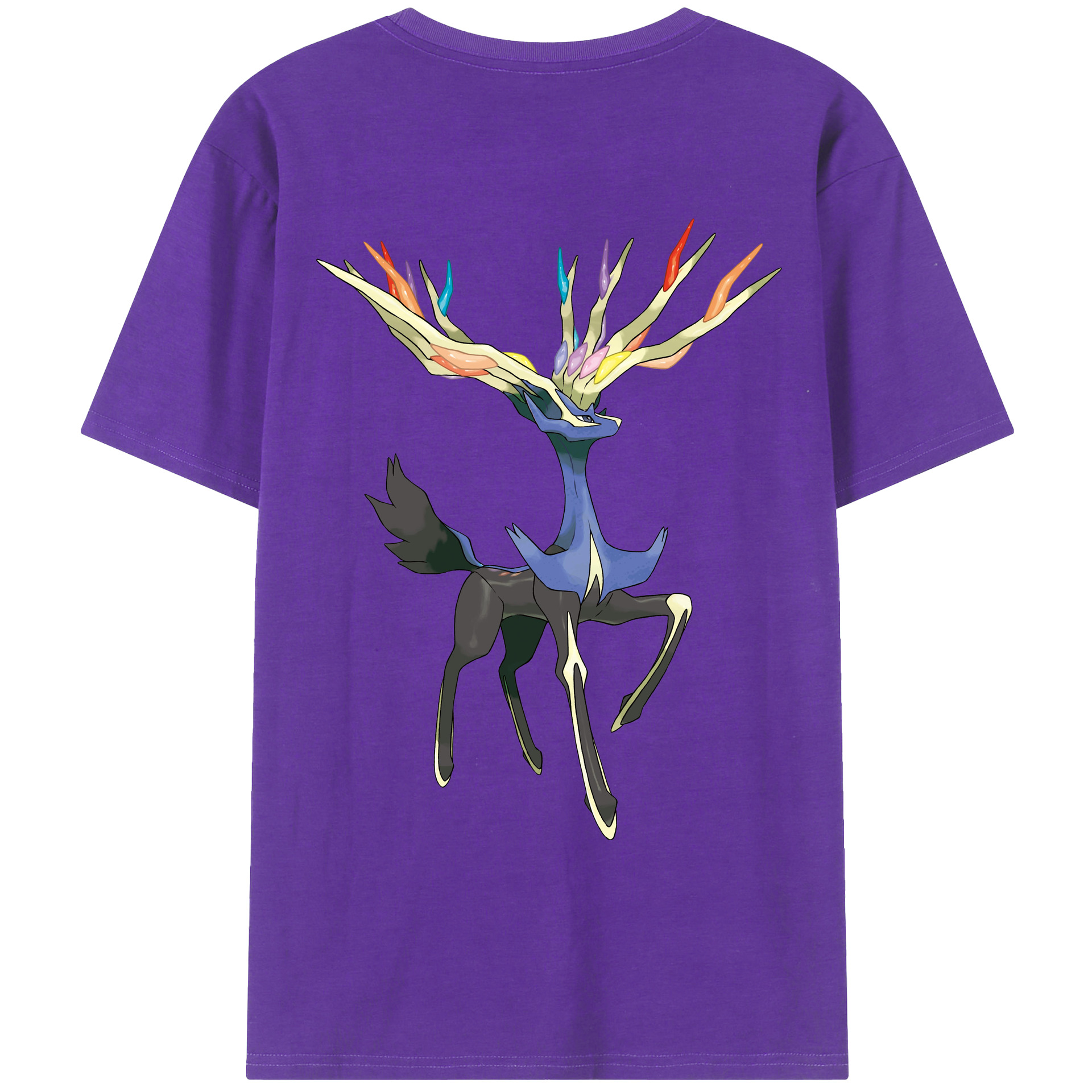 （画像用） ポケットモンスター Pokémon 綿100％ メンズ半袖Tシャツ（バックプリント） 通気性