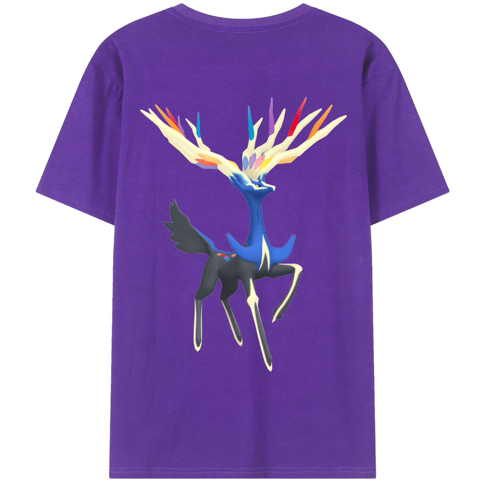 （画像用） ポケットモンスター Pokémon 綿100％ メンズ半袖Tシャツ（バックプリント） 通気性