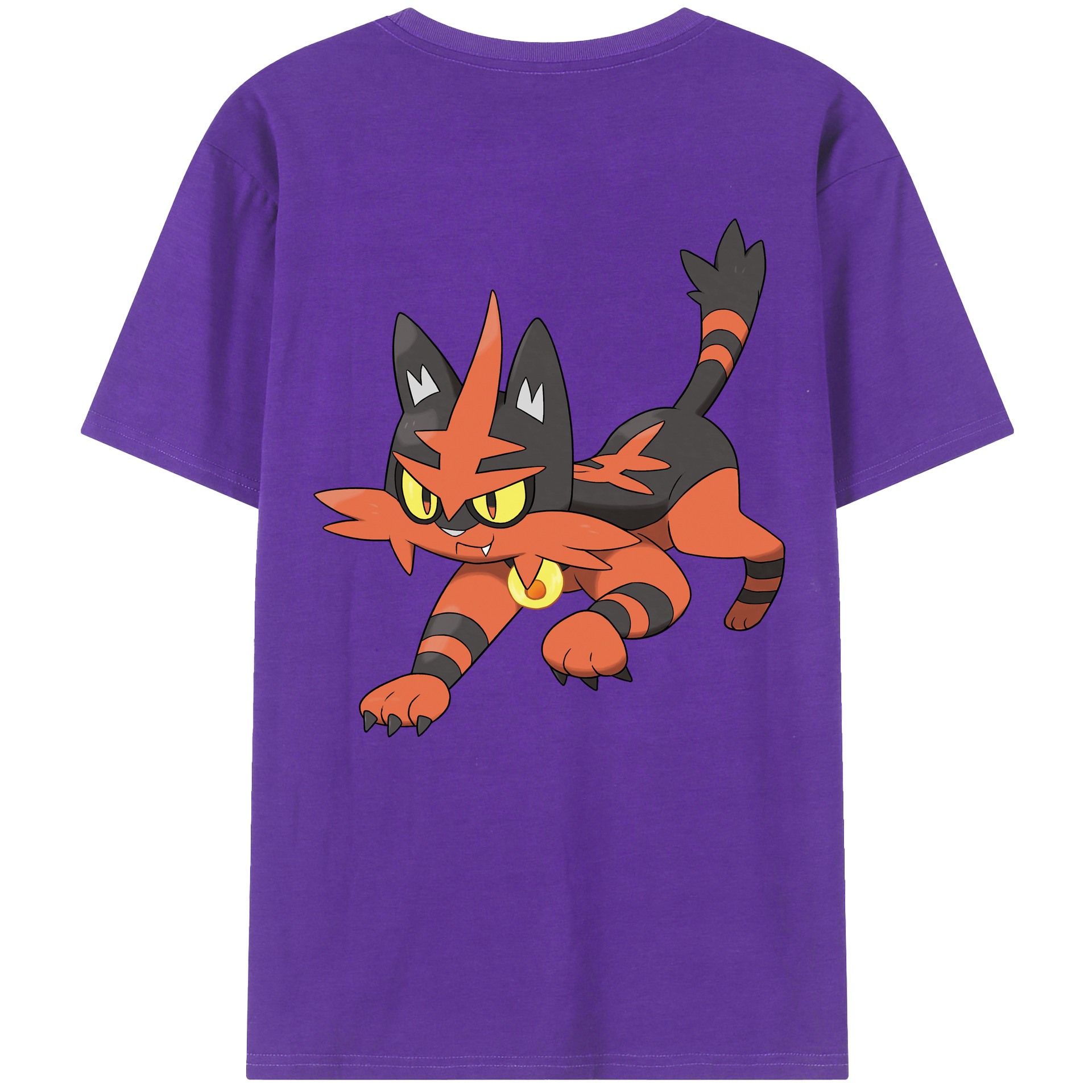 （画像用） ポケットモンスター Pokémon 綿100％ メンズ半袖Tシャツ（バックプリント） 通気性