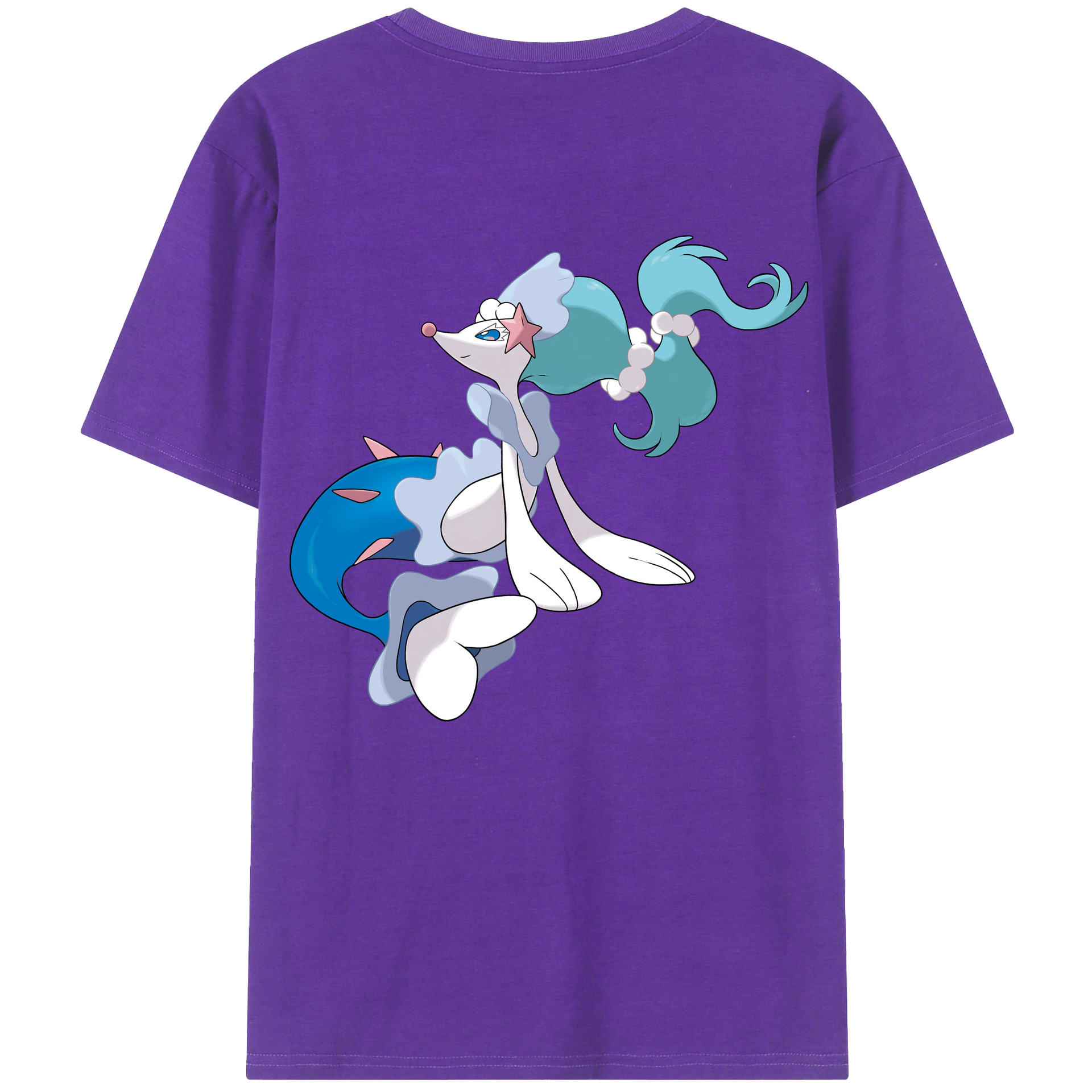（画像用） ポケットモンスター Pokémon 綿100％ メンズ半袖Tシャツ（バックプリント） 通気性