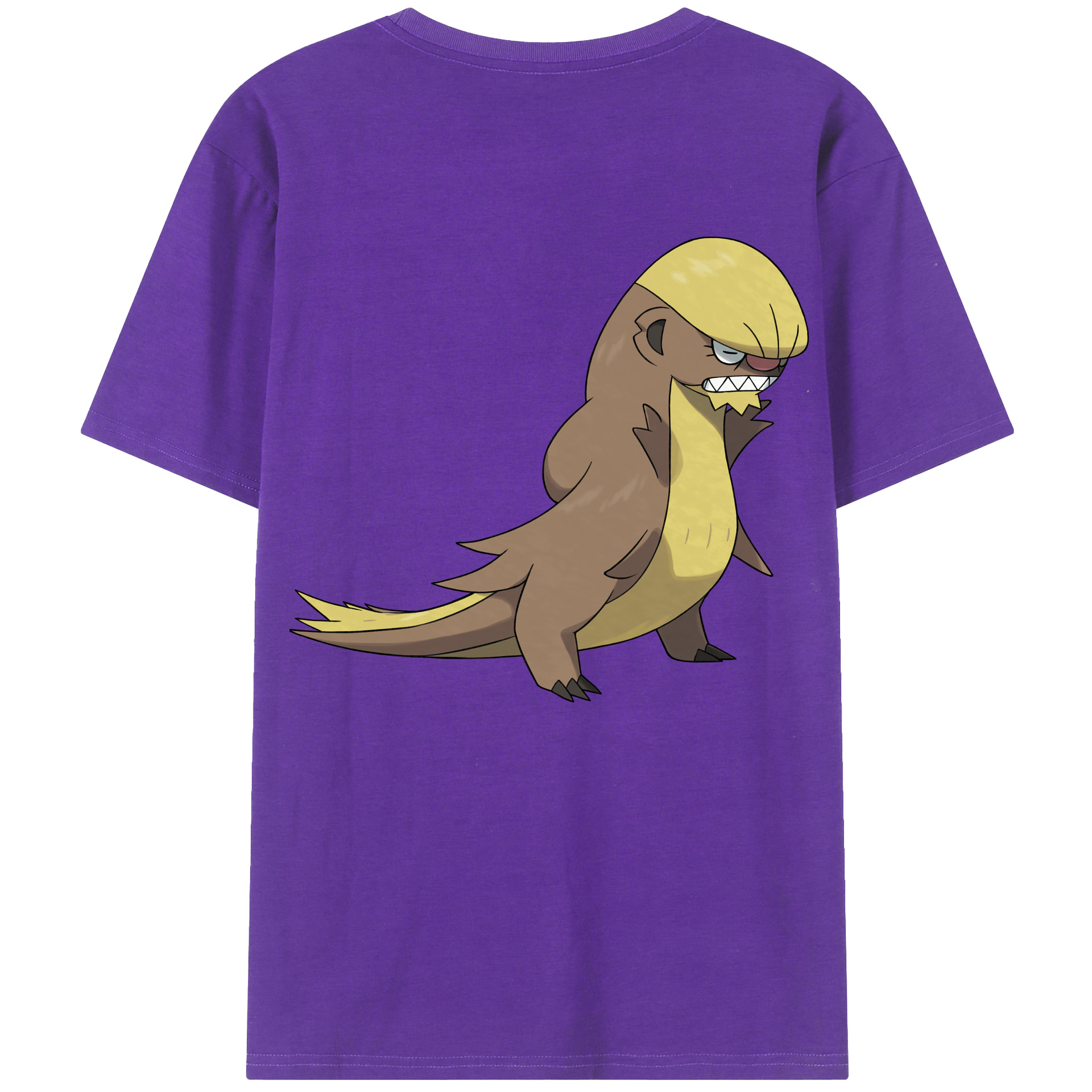 （画像用） ポケットモンスター Pokémon 綿100％ メンズ半袖Tシャツ（バックプリント） 通気性