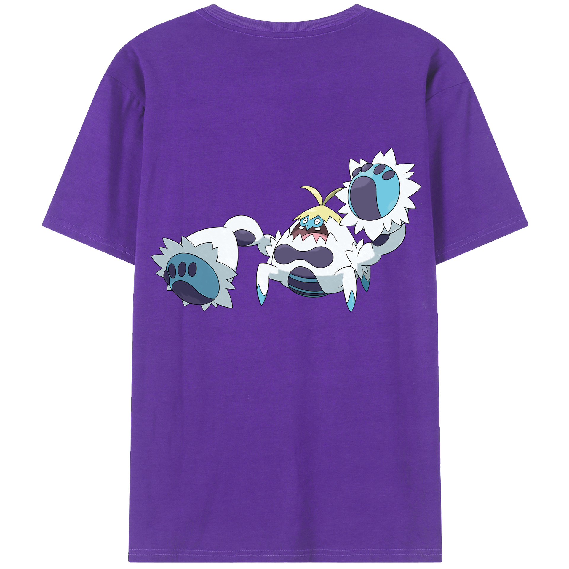 （画像用） ポケットモンスター Pokémon 綿100％ メンズ半袖Tシャツ（バックプリント） 通気性