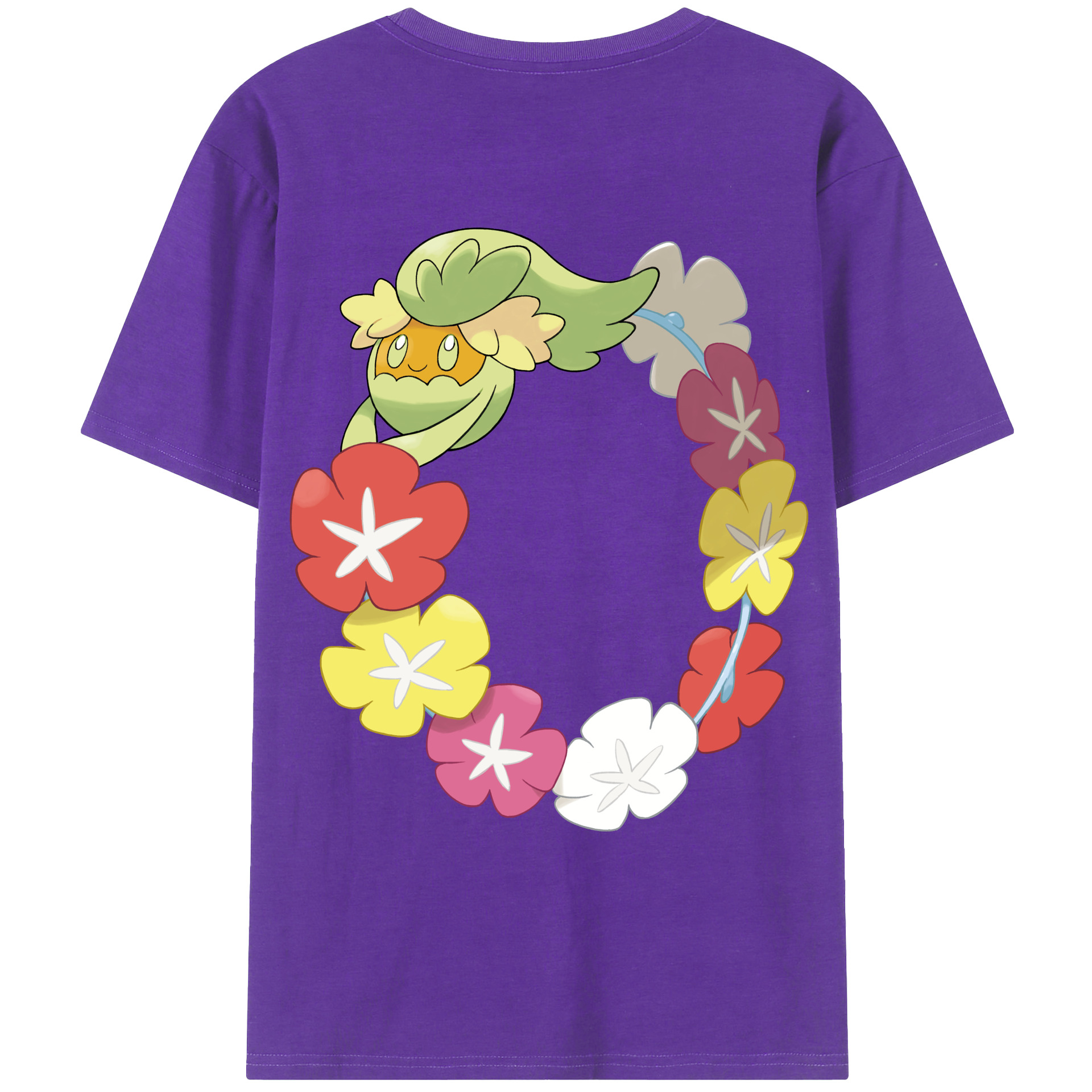 （画像用） ポケットモンスター Pokémon 綿100％ メンズ半袖Tシャツ（バックプリント） 通気性