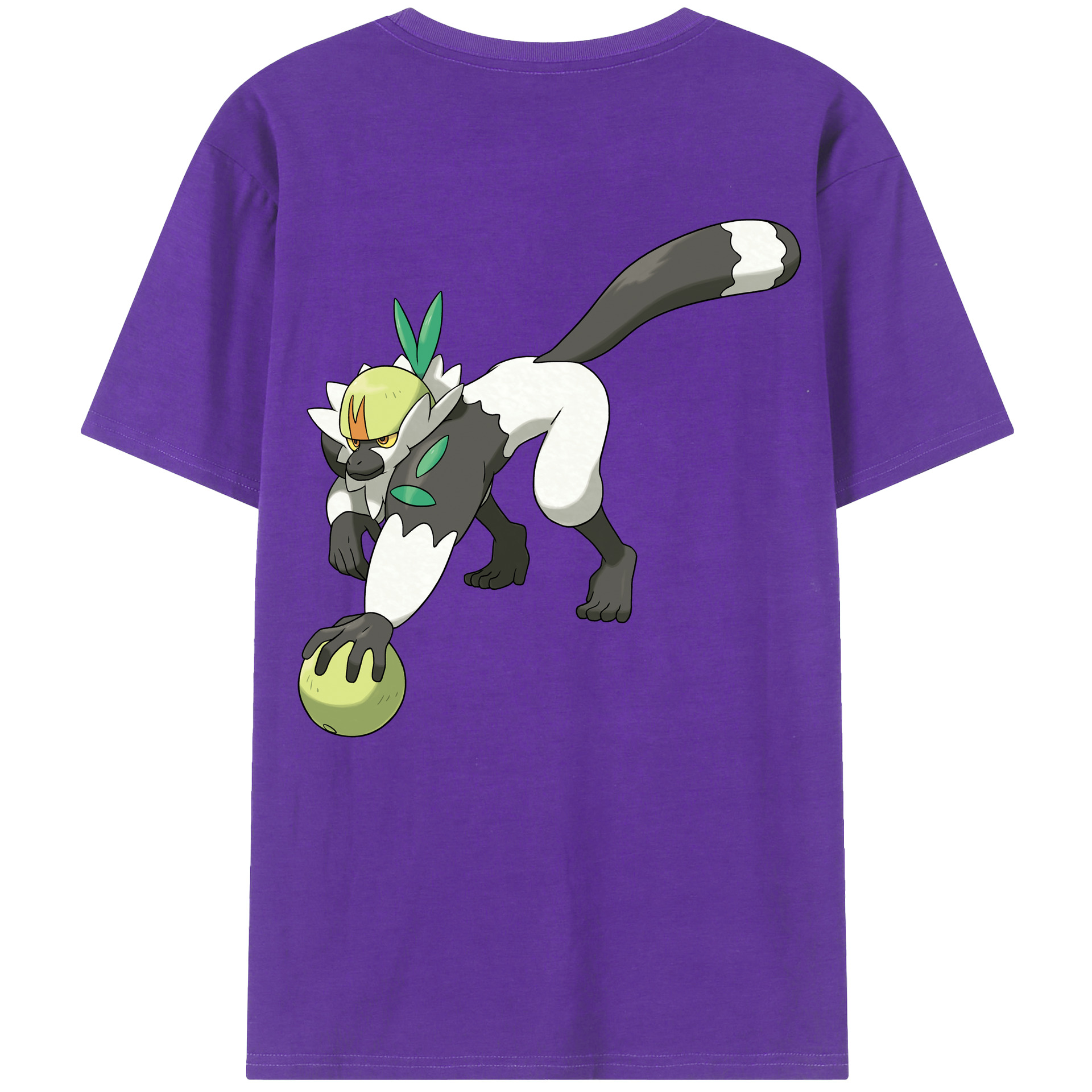 （画像用） ポケットモンスター Pokémon 綿100％ メンズ半袖Tシャツ（バックプリント） 通気性