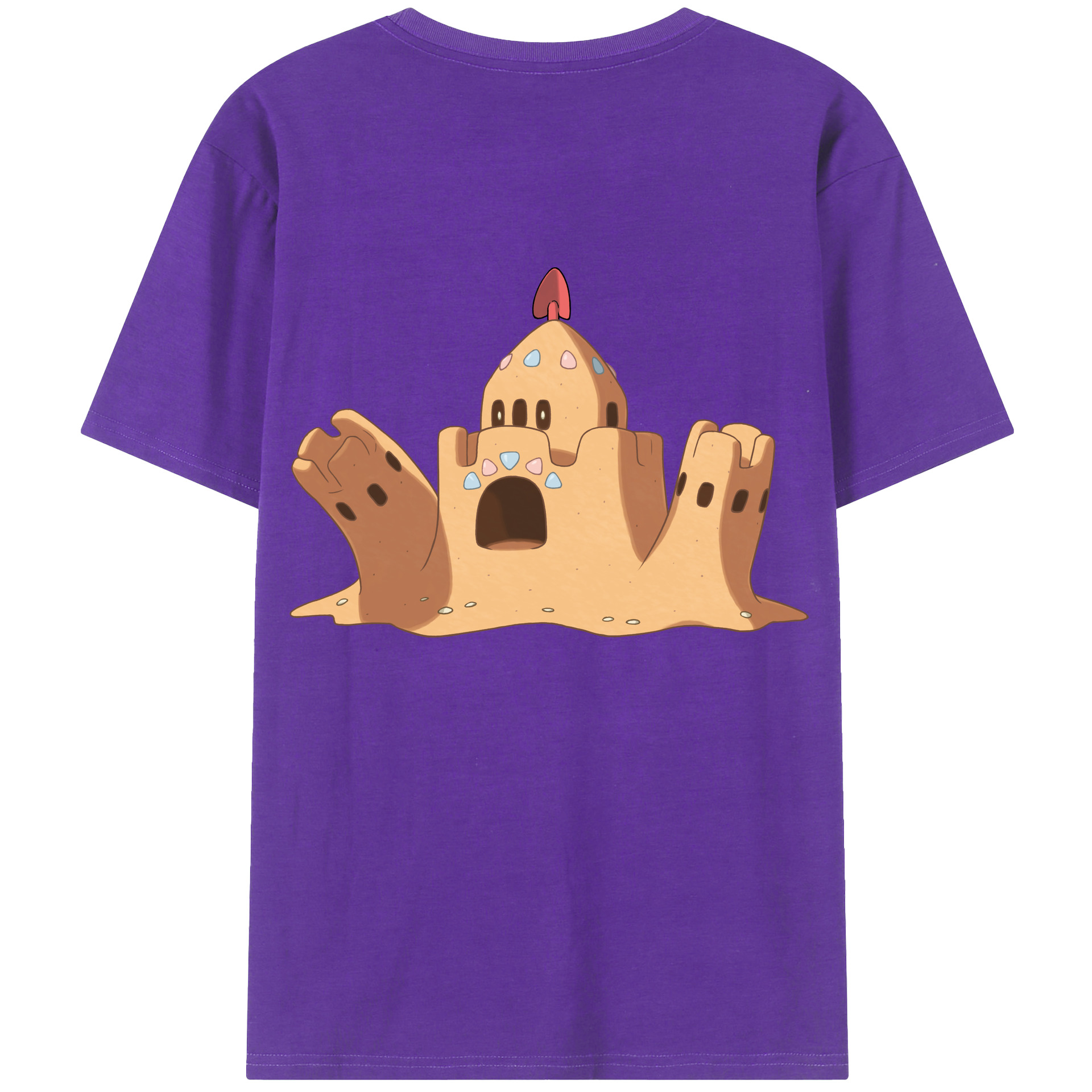 （画像用） ポケットモンスター Pokémon 綿100％ メンズ半袖Tシャツ（バックプリント） 通気性