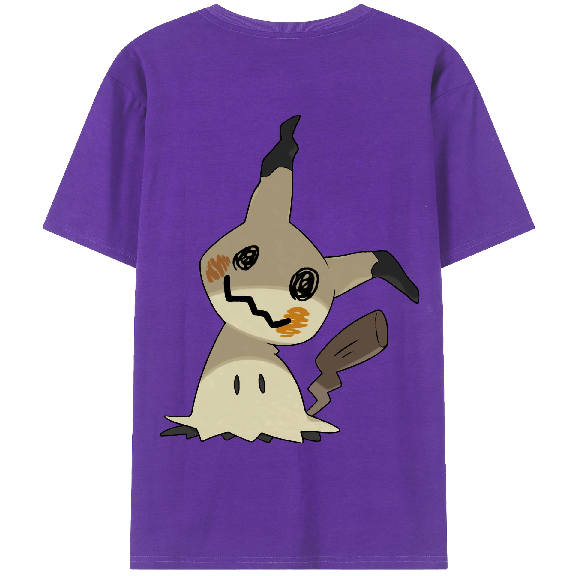（画像用） ポケットモンスター Pokémon 綿100％ メンズ半袖Tシャツ（バックプリント） 通気性
