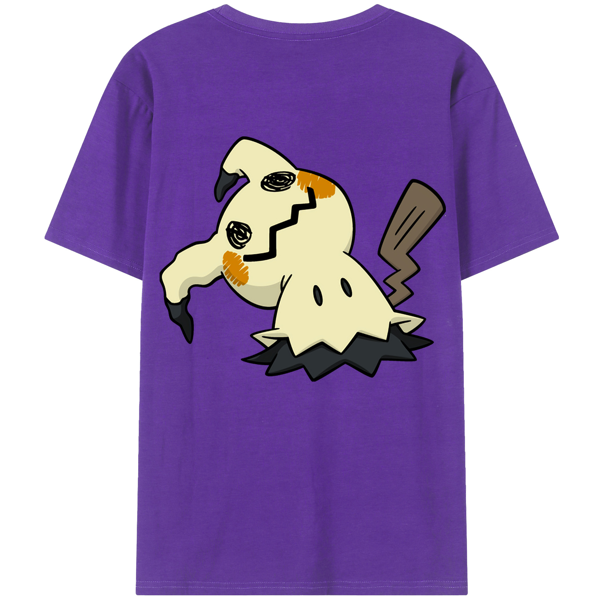 （画像用） ポケットモンスター Pokémon 綿100％ メンズ半袖Tシャツ（バックプリント） 通気性