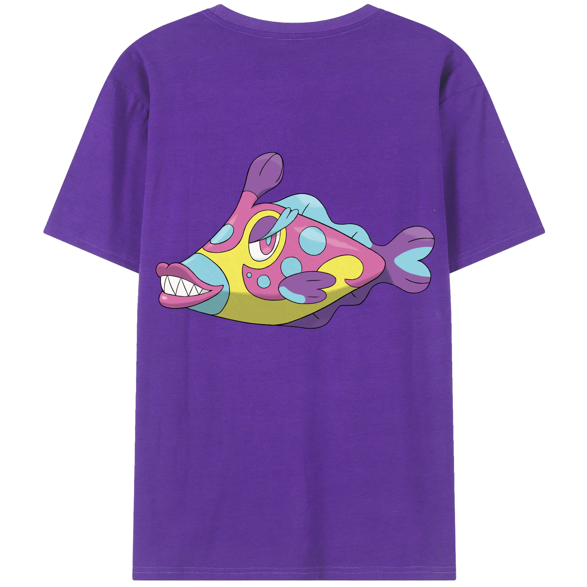 （画像用） ポケットモンスター Pokémon 綿100％ メンズ半袖Tシャツ（バックプリント） 通気性