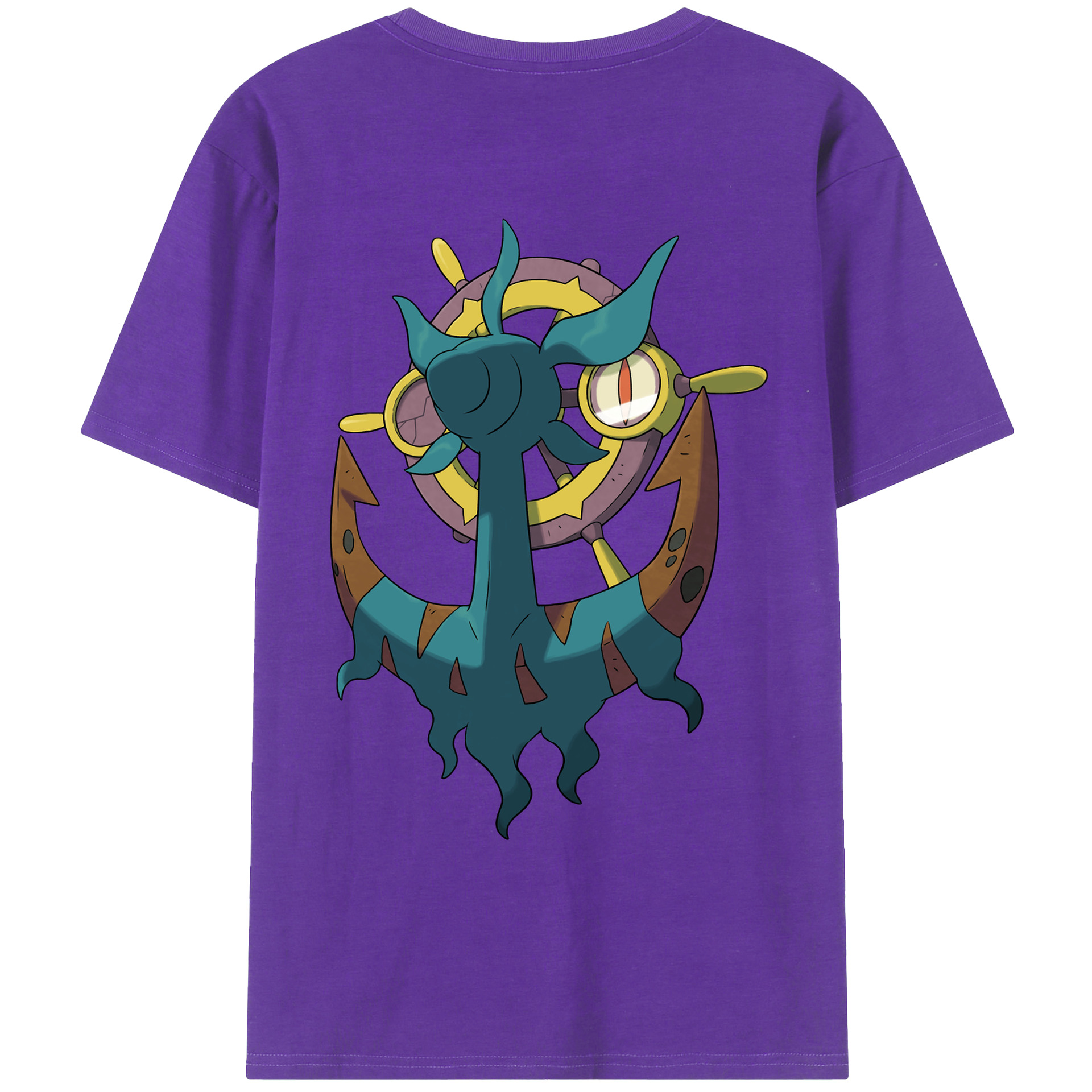 （画像用） ポケットモンスター Pokémon 綿100％ メンズ半袖Tシャツ（バックプリント） 通気性
