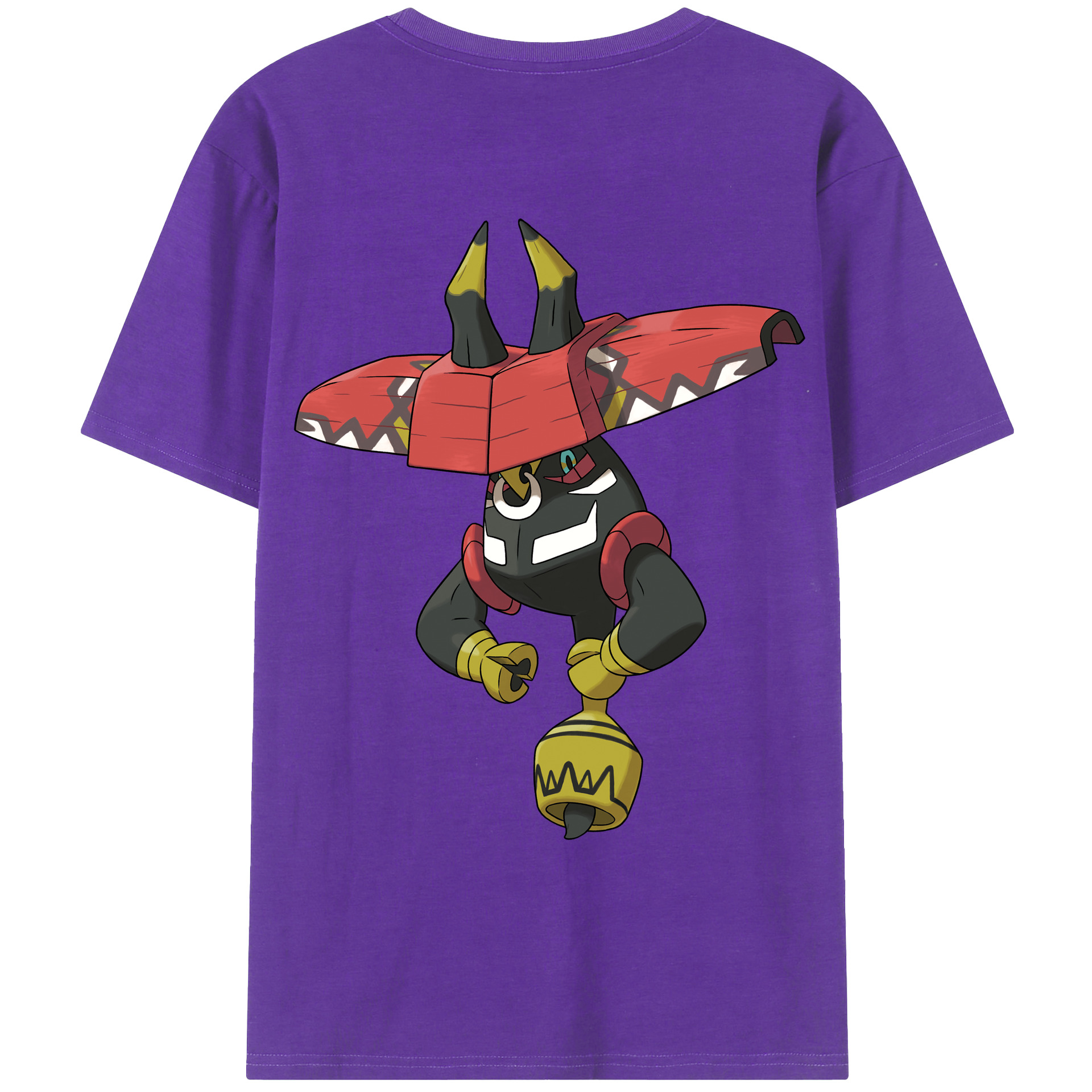 （画像用） ポケットモンスター Pokémon 綿100％ メンズ半袖Tシャツ（バックプリント） 通気性