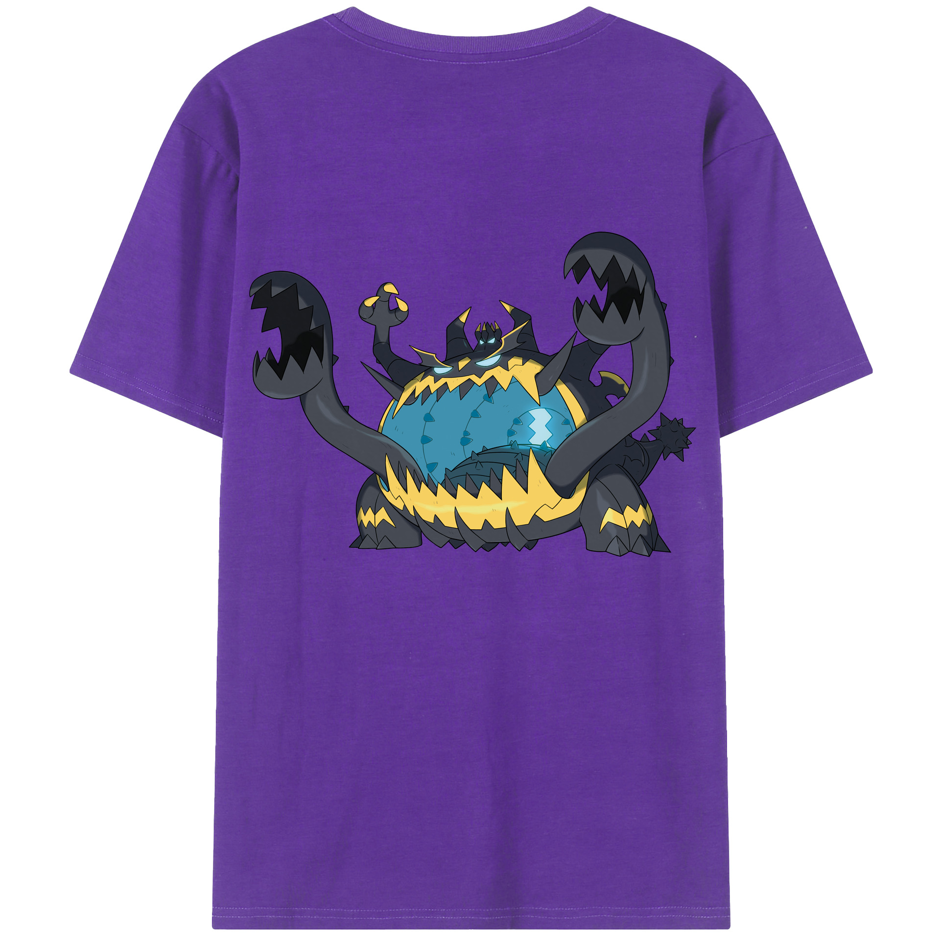 （画像用） ポケットモンスター Pokémon 綿100％ メンズ半袖Tシャツ（バックプリント） 通気性