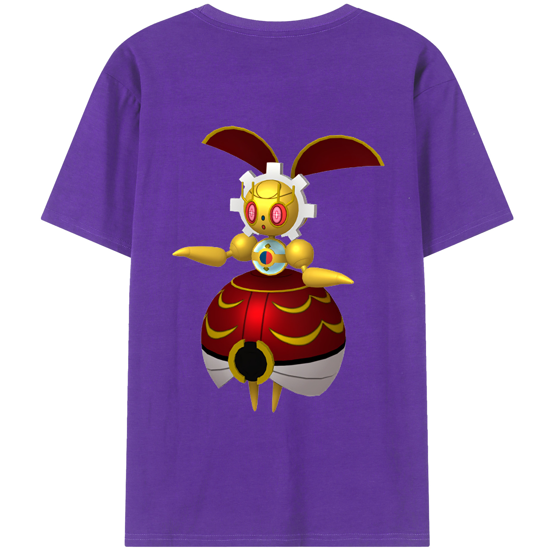 （画像用） ポケットモンスター Pokémon 綿100％ メンズ半袖Tシャツ（バックプリント） 通気性