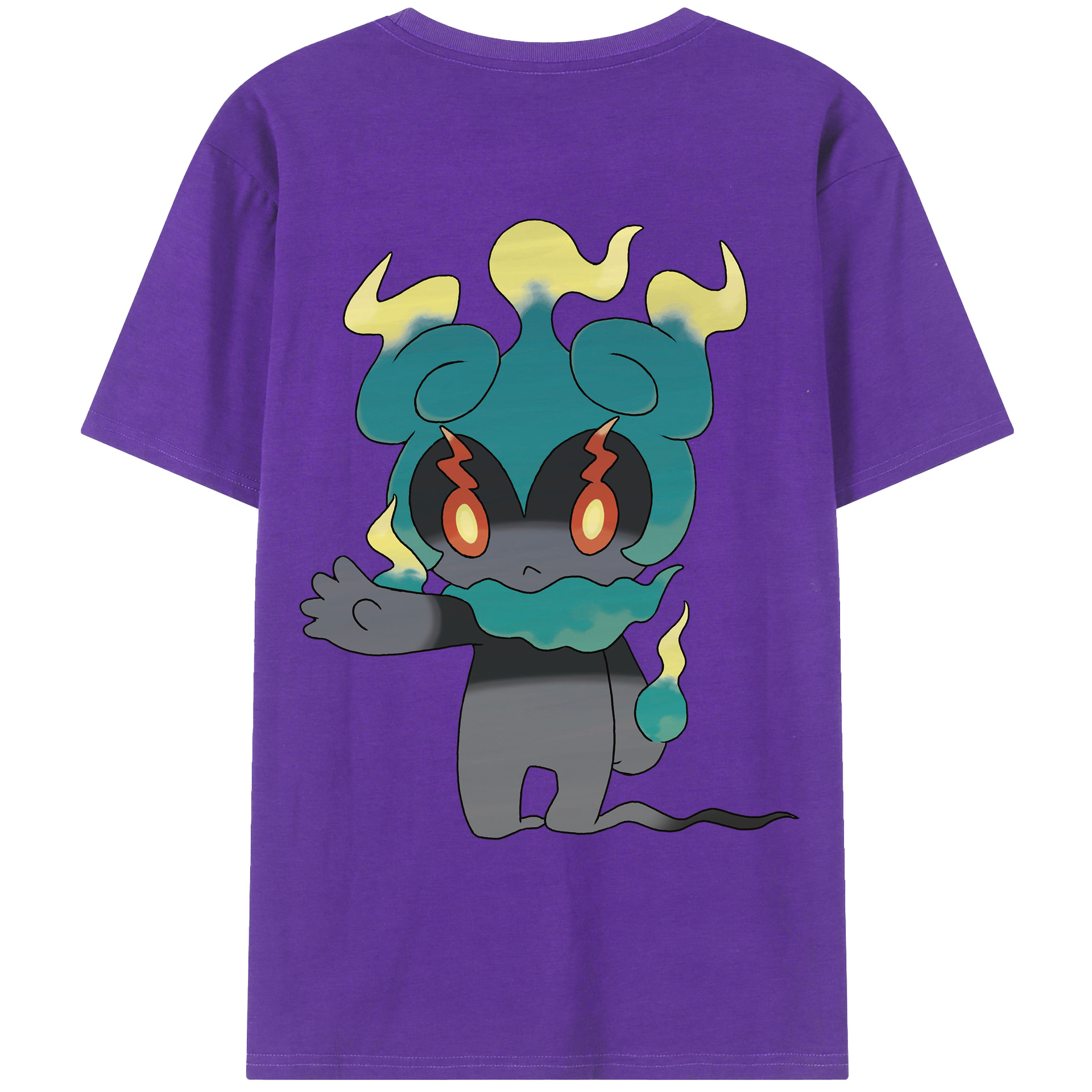 （画像用） ポケットモンスター Pokémon 綿100％ メンズ半袖Tシャツ（バックプリント） 通気性
