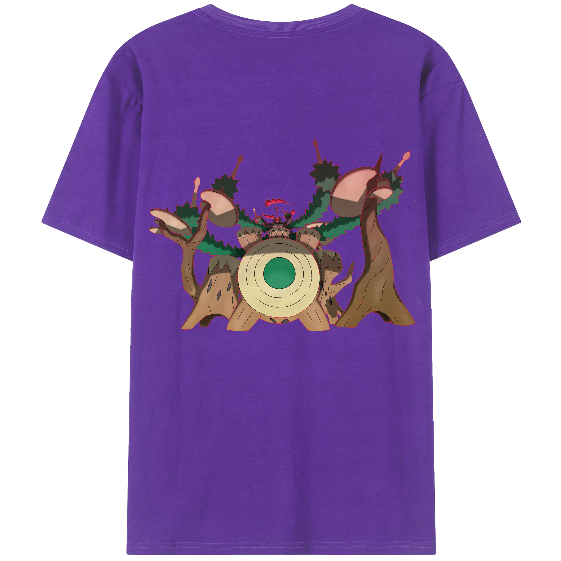 （画像用） ポケットモンスター Pokémon 綿100％ メンズ半袖Tシャツ（バックプリント） 通気性