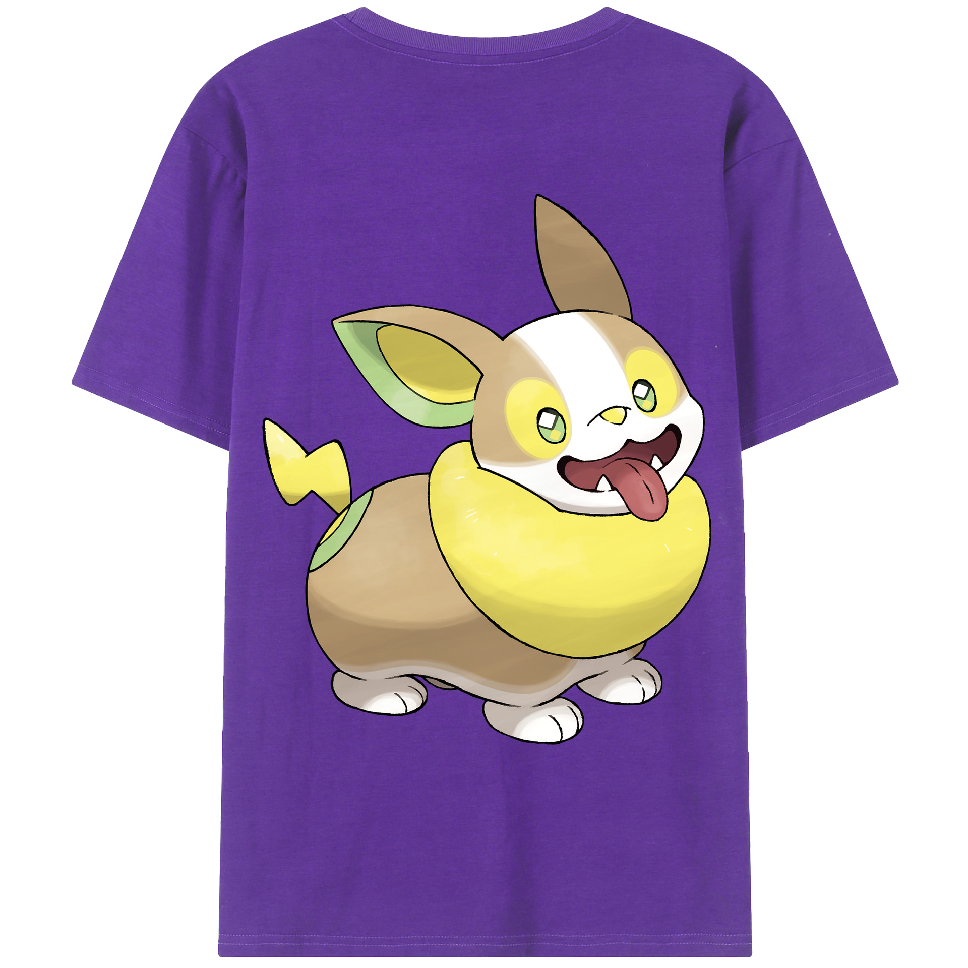 （画像用） ポケットモンスター Pokémon 綿100％ メンズ半袖Tシャツ（バックプリント） 通気性