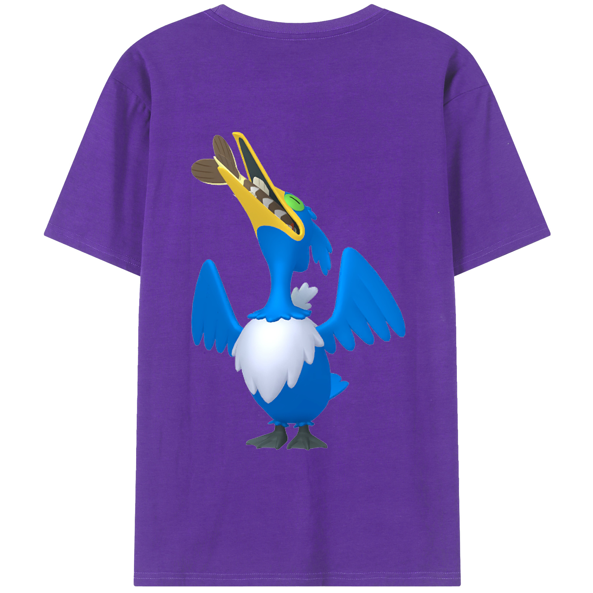 （画像用） ポケットモンスター Pokémon 綿100％ メンズ半袖Tシャツ（バックプリント） 通気性