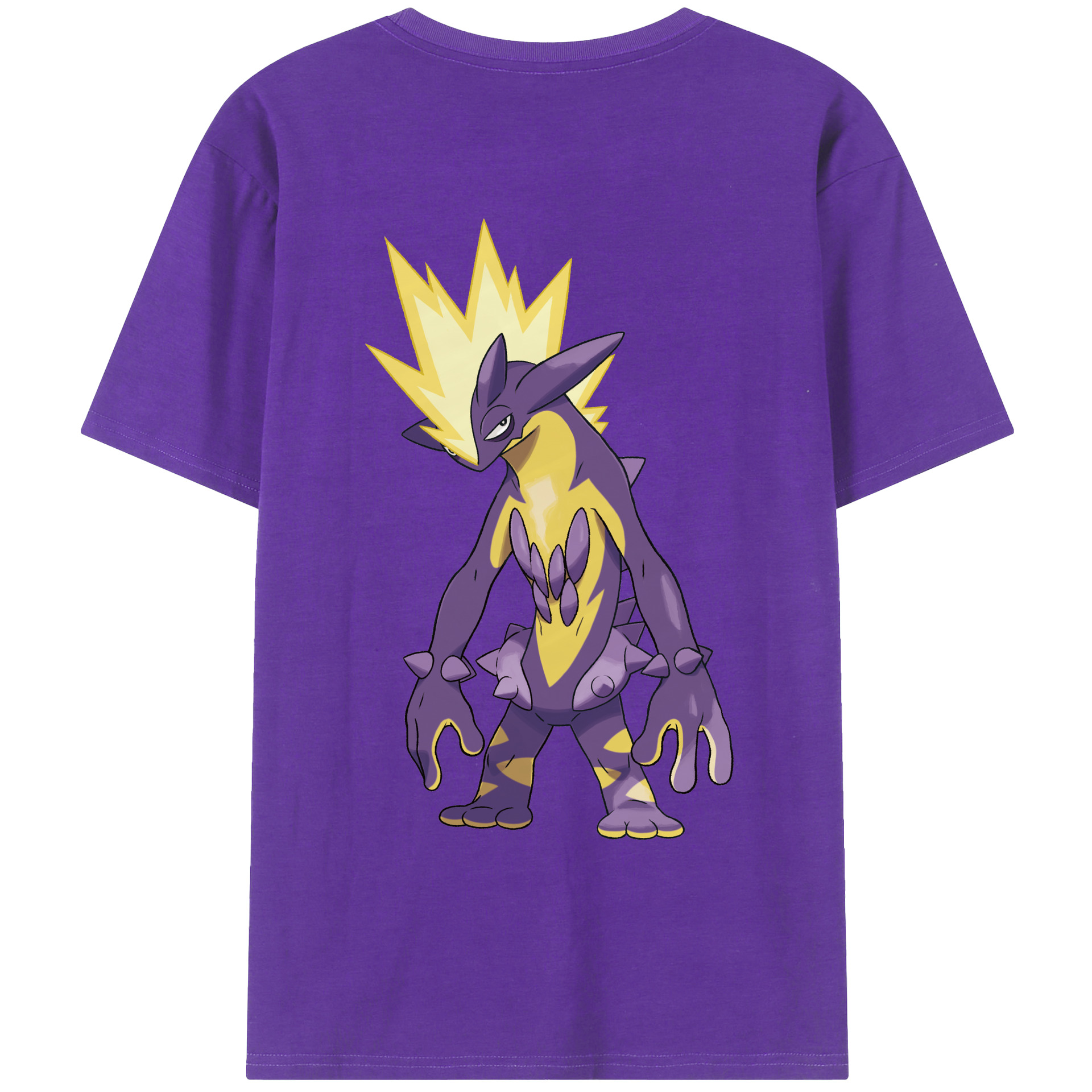 （画像用） ポケットモンスター Pokémon 綿100％ メンズ半袖Tシャツ（バックプリント） 通気性