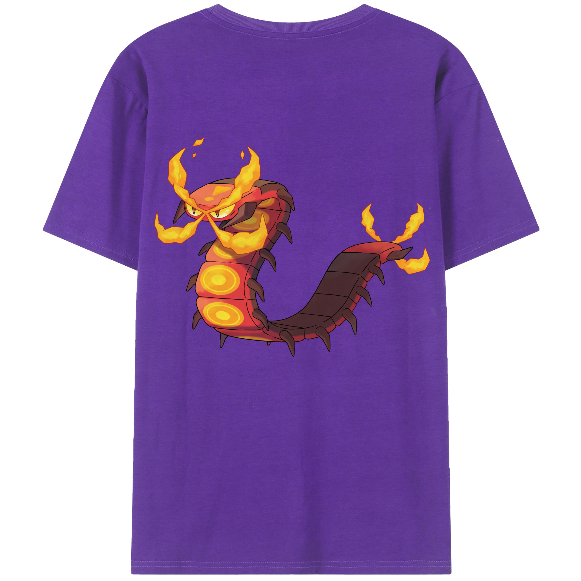 （画像用） ポケットモンスター Pokémon 綿100％ メンズ半袖Tシャツ（バックプリント） 通気性