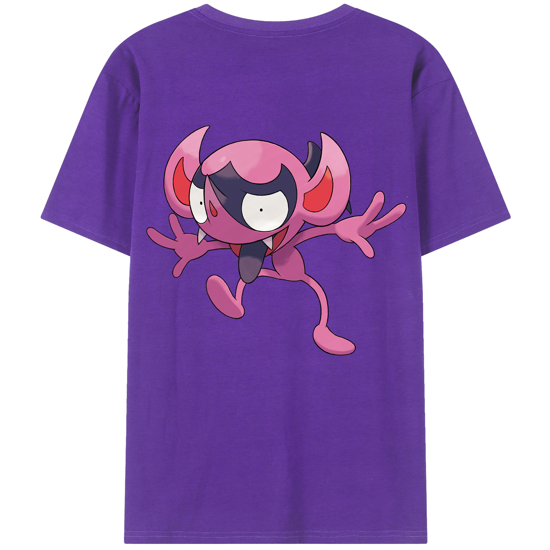 （画像用） ポケットモンスター Pokémon 綿100％ メンズ半袖Tシャツ（バックプリント） 通気性