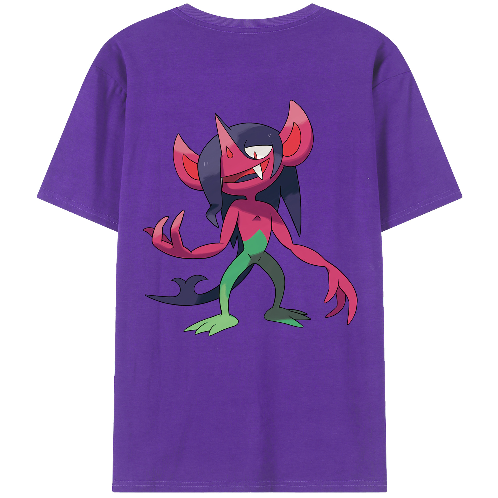 （画像用） ポケットモンスター Pokémon 綿100％ メンズ半袖Tシャツ（バックプリント） 通気性