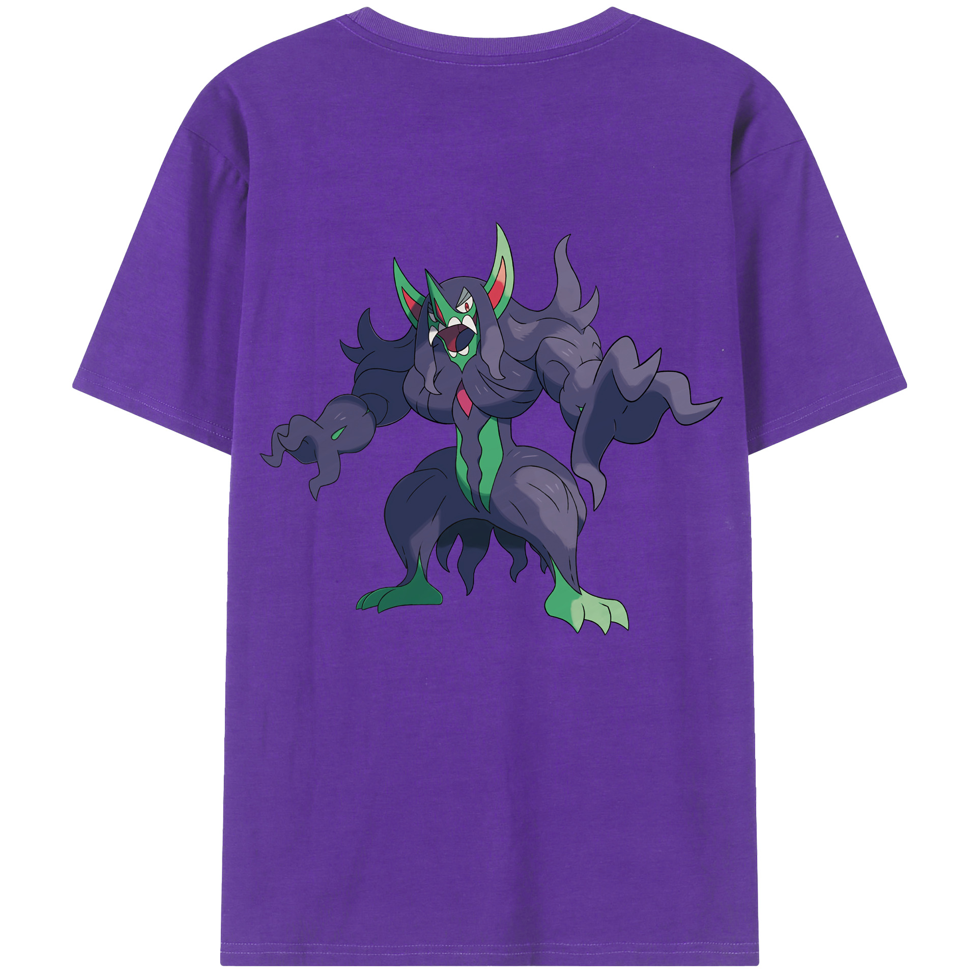 （画像用） ポケットモンスター Pokémon 綿100％ メンズ半袖Tシャツ（バックプリント） 通気性