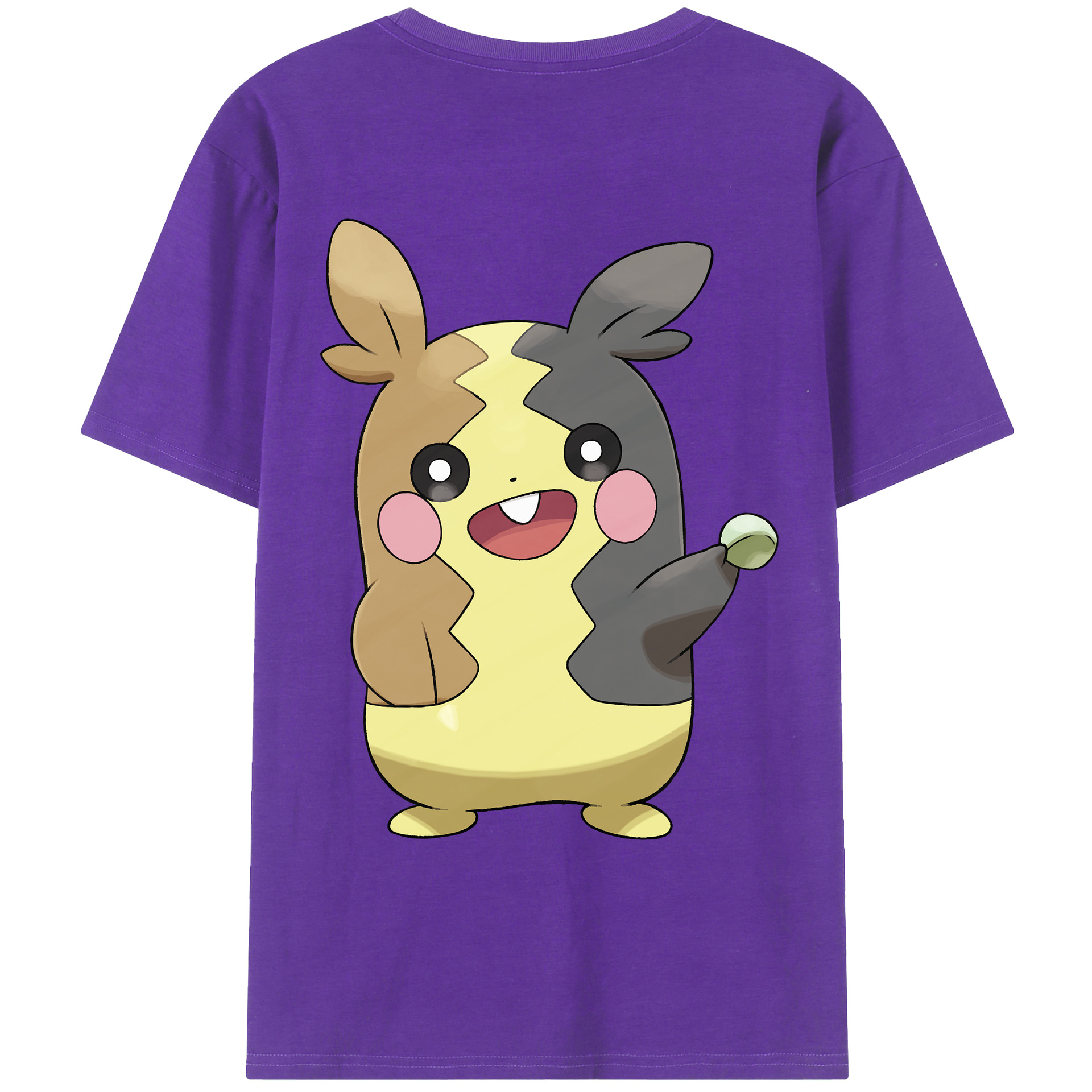 （画像用） ポケットモンスター Pokémon 綿100％ メンズ半袖Tシャツ（バックプリント） 通気性