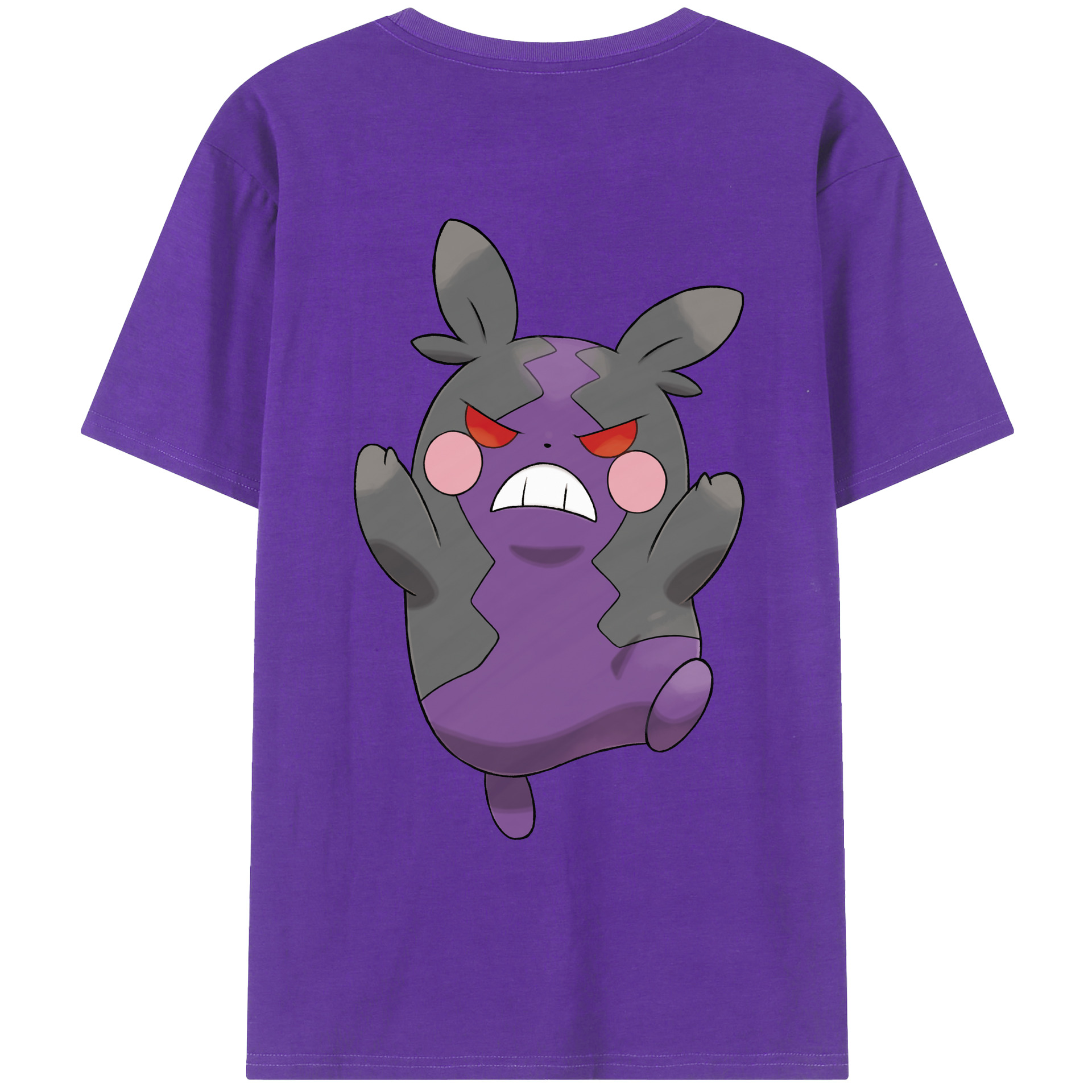 （画像用） ポケットモンスター Pokémon 綿100％ メンズ半袖Tシャツ（バックプリント） 通気性