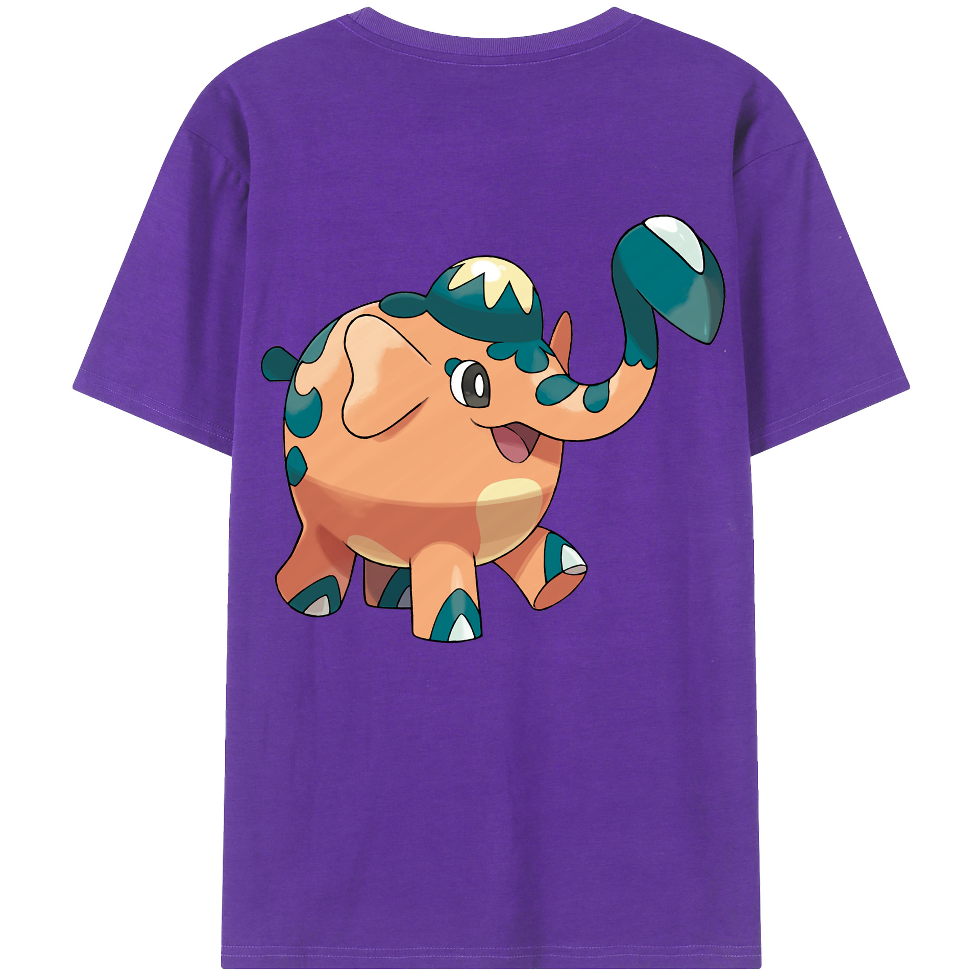 （画像用） ポケットモンスター Pokémon 綿100％ メンズ半袖Tシャツ（バックプリント） 通気性