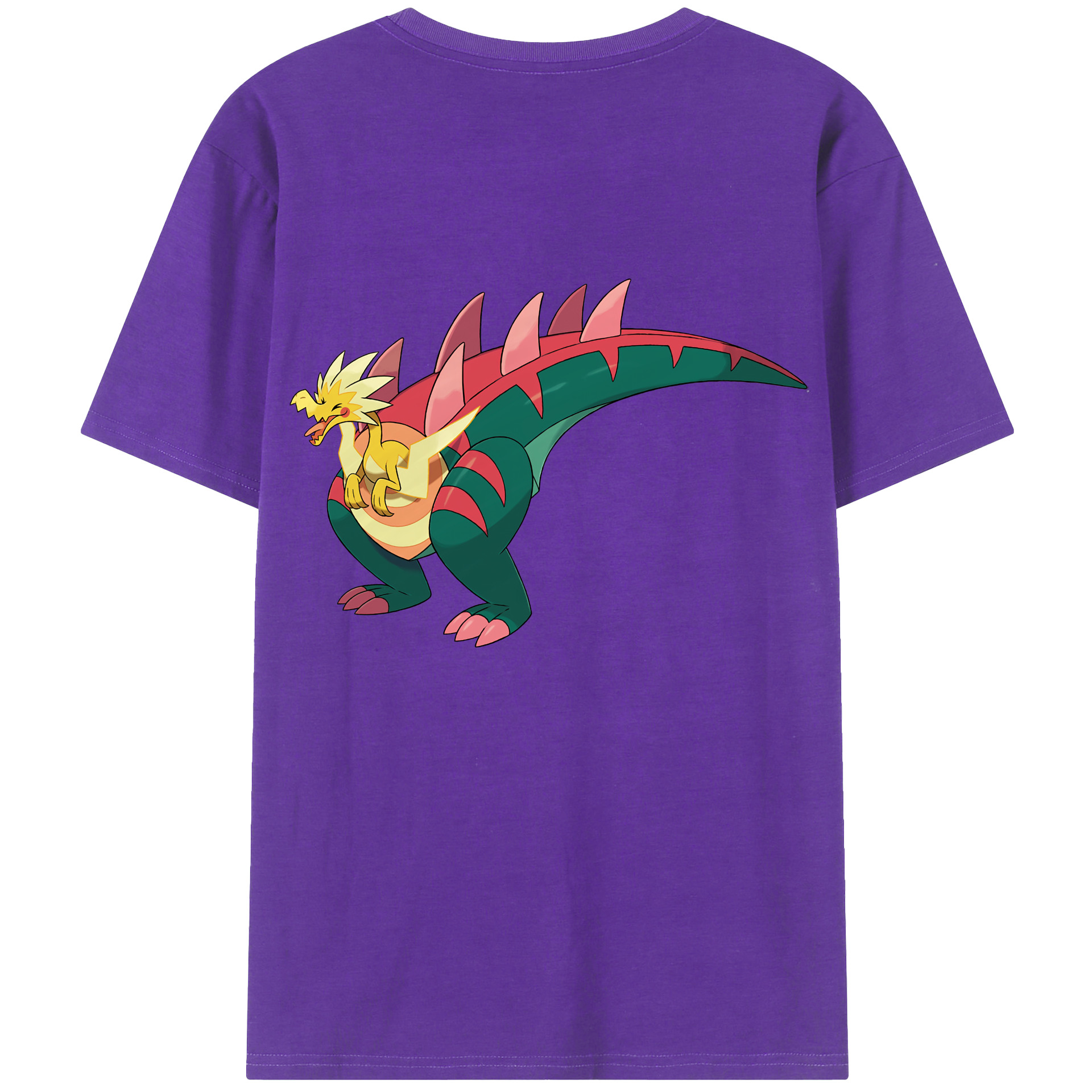 （画像用） ポケットモンスター Pokémon 綿100％ メンズ半袖Tシャツ（バックプリント） 通気性