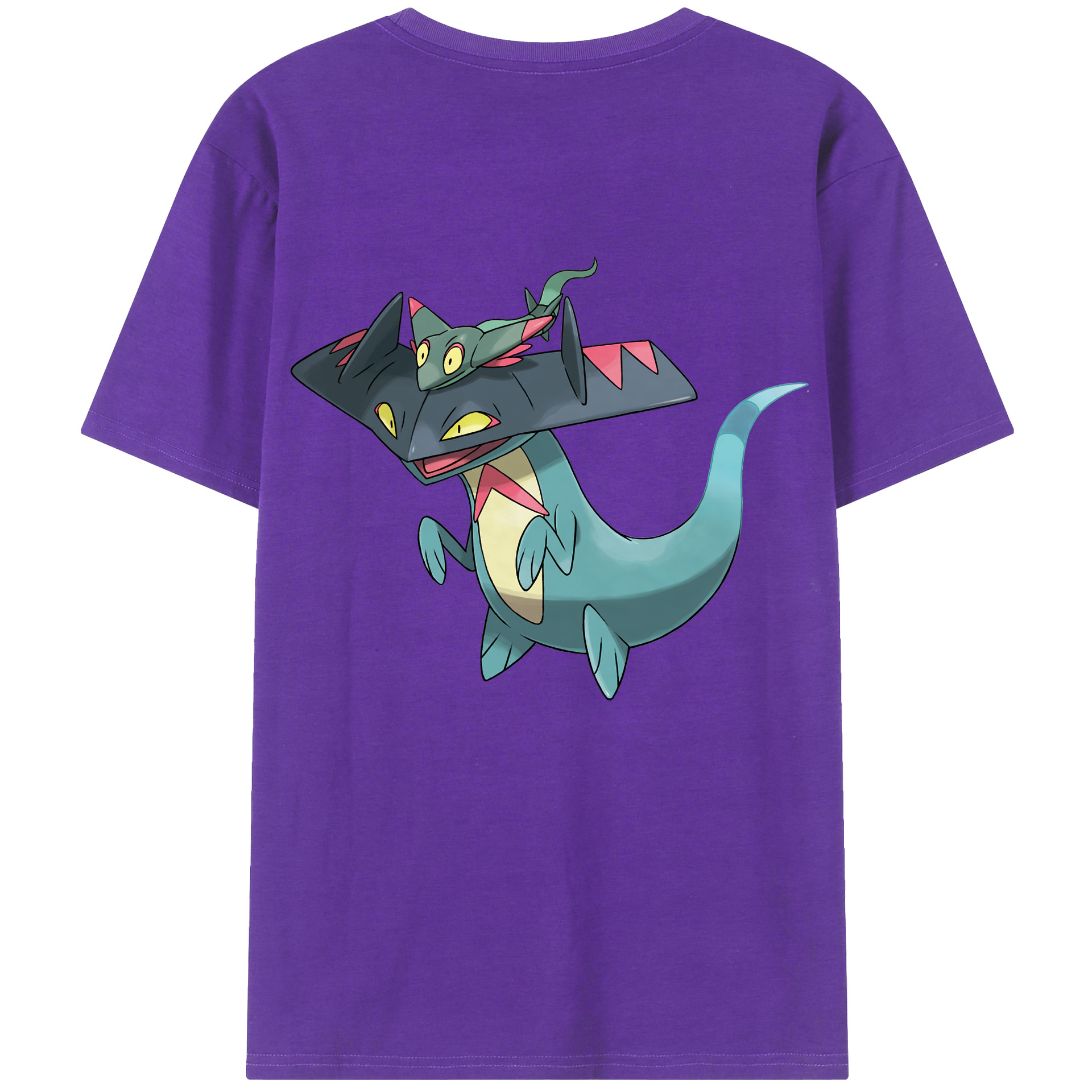 （画像用） ポケットモンスター Pokémon 綿100％ メンズ半袖Tシャツ（バックプリント） 通気性
