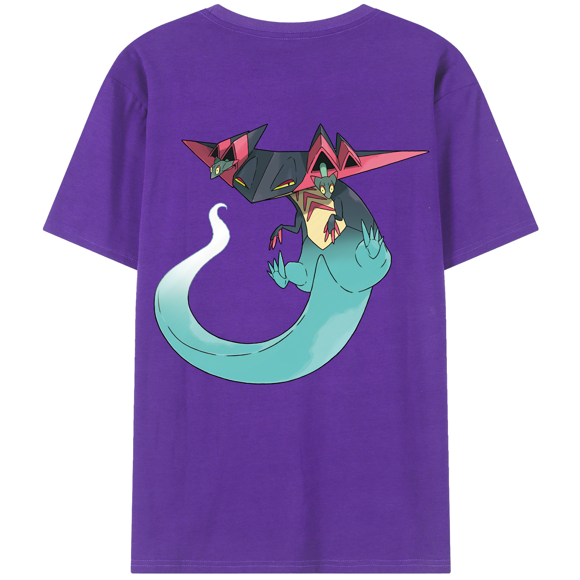 （画像用） ポケットモンスター Pokémon 綿100％ メンズ半袖Tシャツ（バックプリント） 通気性
