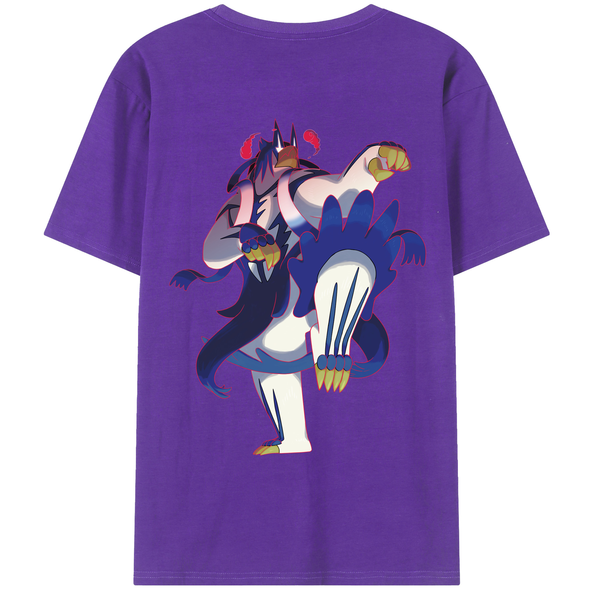 （画像用） ポケットモンスター Pokémon 綿100％ メンズ半袖Tシャツ（バックプリント） 通気性