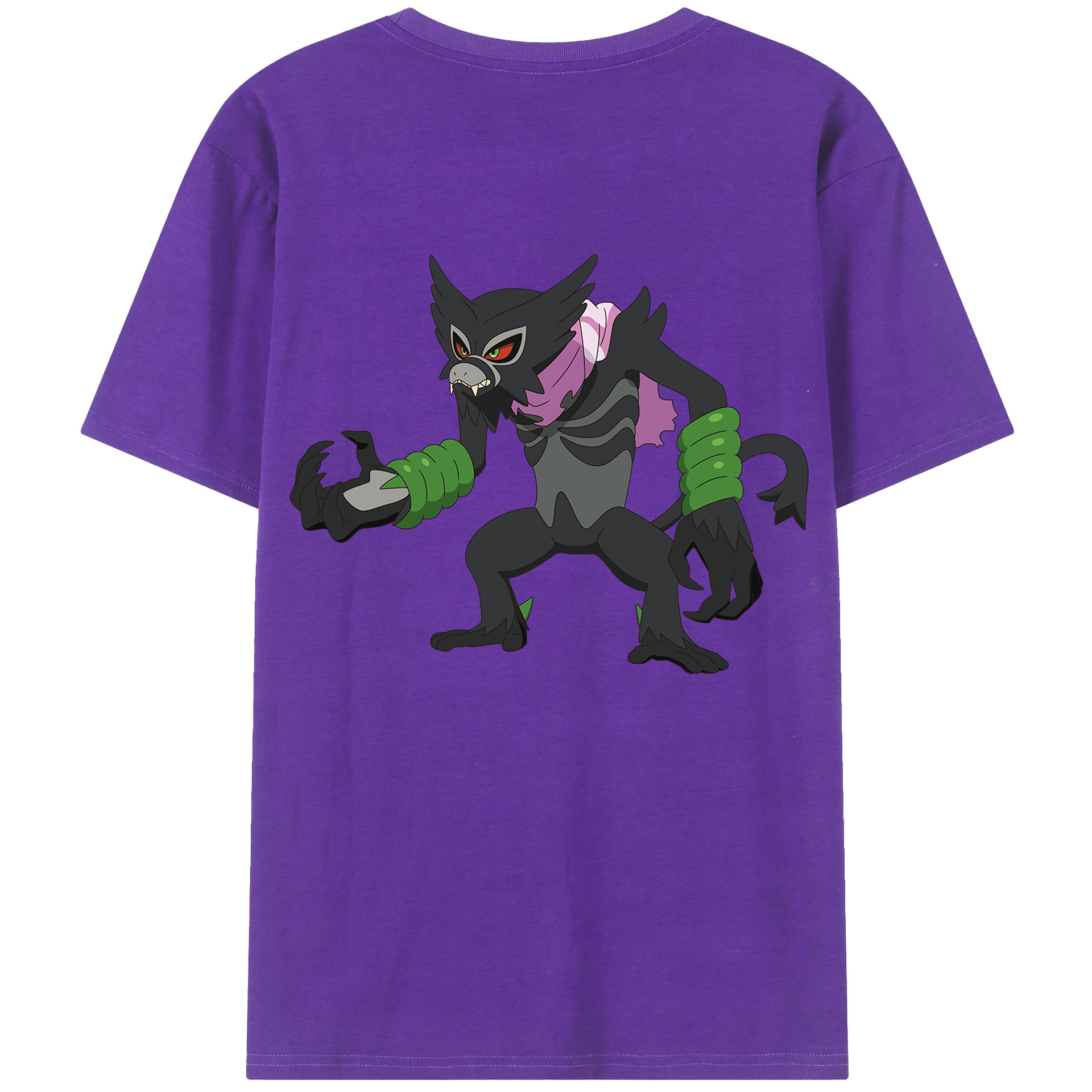 （画像用） ポケットモンスター Pokémon 綿100％ メンズ半袖Tシャツ（バックプリント） 通気性