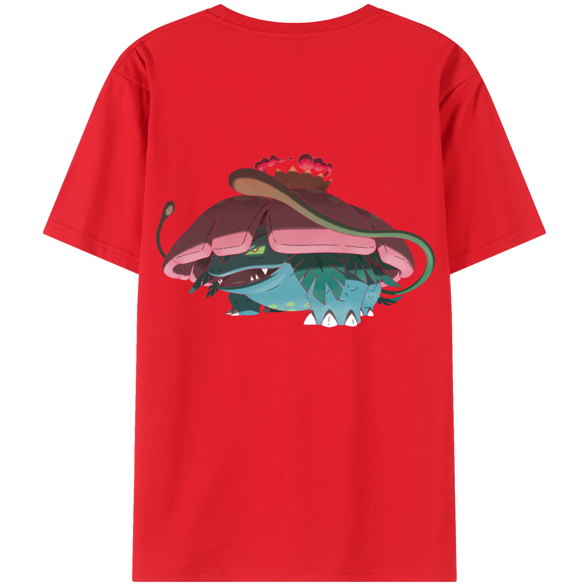 （画像用） ポケットモンスター Pokémon 綿100％ メンズ半袖Tシャツ（バックプリント） 通気性
