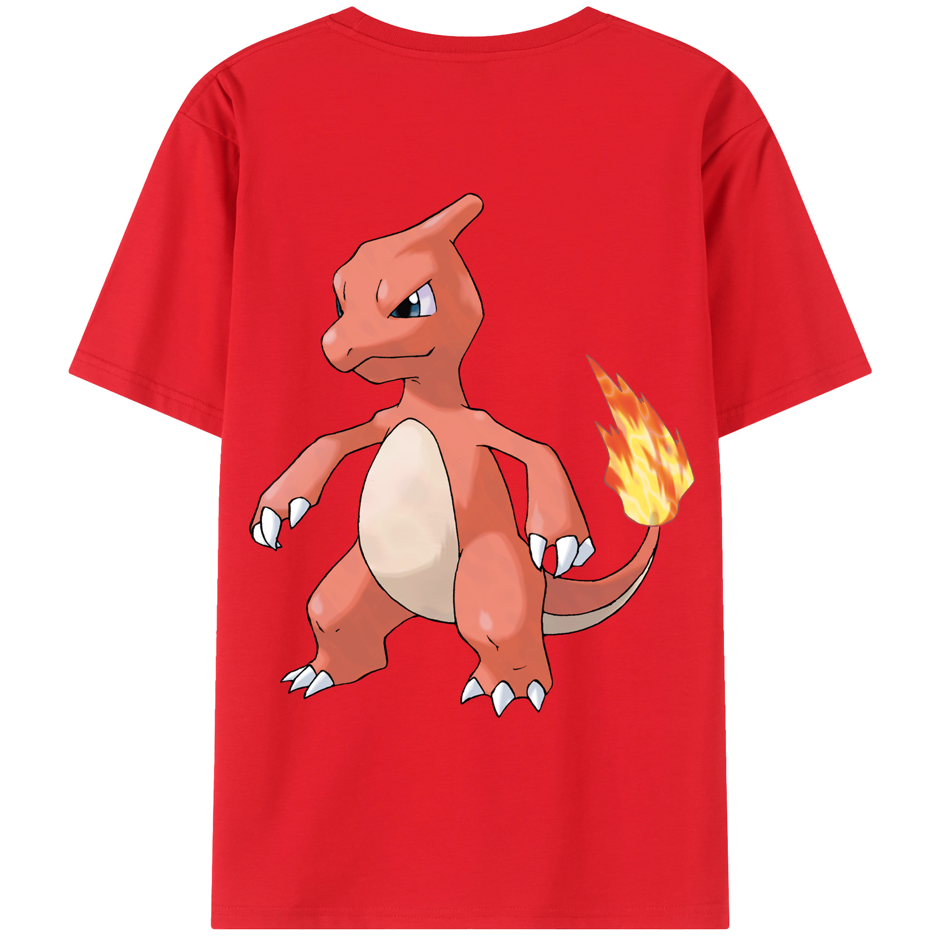 （画像用） ポケットモンスター Pokémon 綿100％ メンズ半袖Tシャツ（バックプリント） 通気性