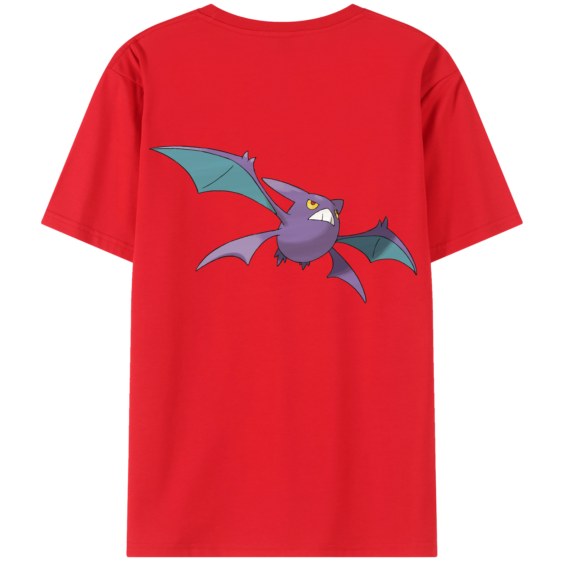 （画像用） ポケットモンスター Pokémon 綿100％ メンズ半袖Tシャツ（バックプリント） 通気性