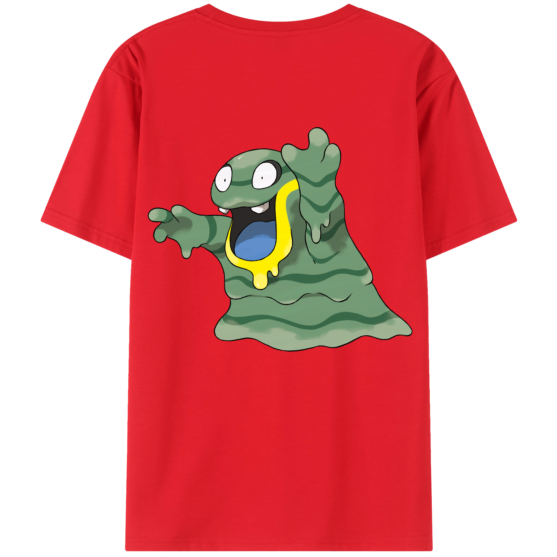 （画像用） ポケットモンスター Pokémon 綿100％ メンズ半袖Tシャツ（バックプリント） 通気性