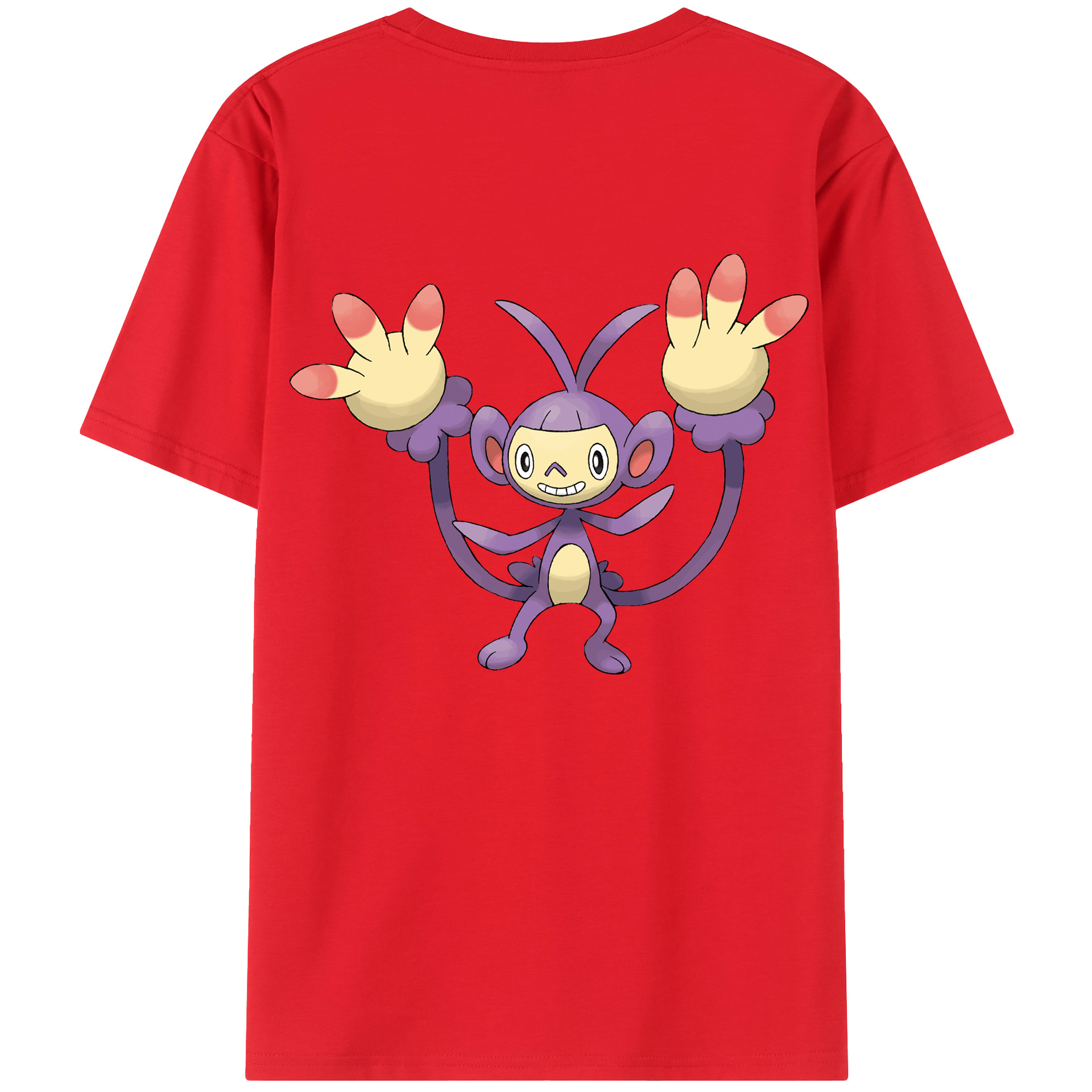 （画像用） ポケットモンスター Pokémon 綿100％ メンズ半袖Tシャツ（バックプリント） 通気性