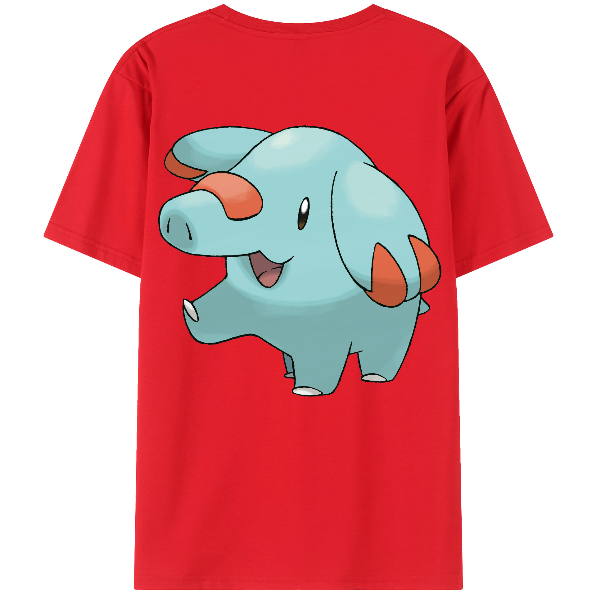（画像用） ポケットモンスター Pokémon 綿100％ メンズ半袖Tシャツ（バックプリント） 通気性