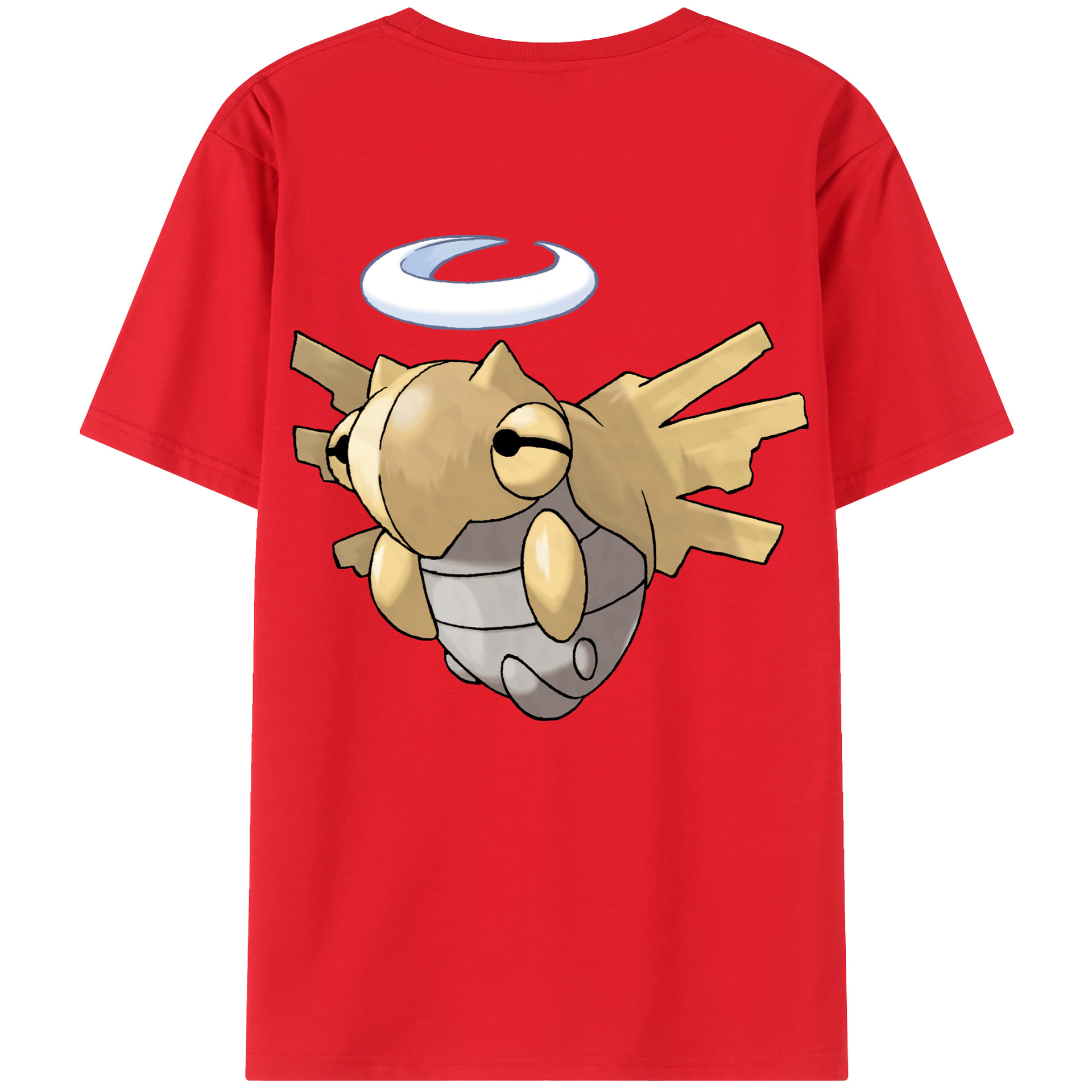 （画像用） ポケットモンスター Pokémon 綿100％ メンズ半袖Tシャツ（バックプリント） 通気性