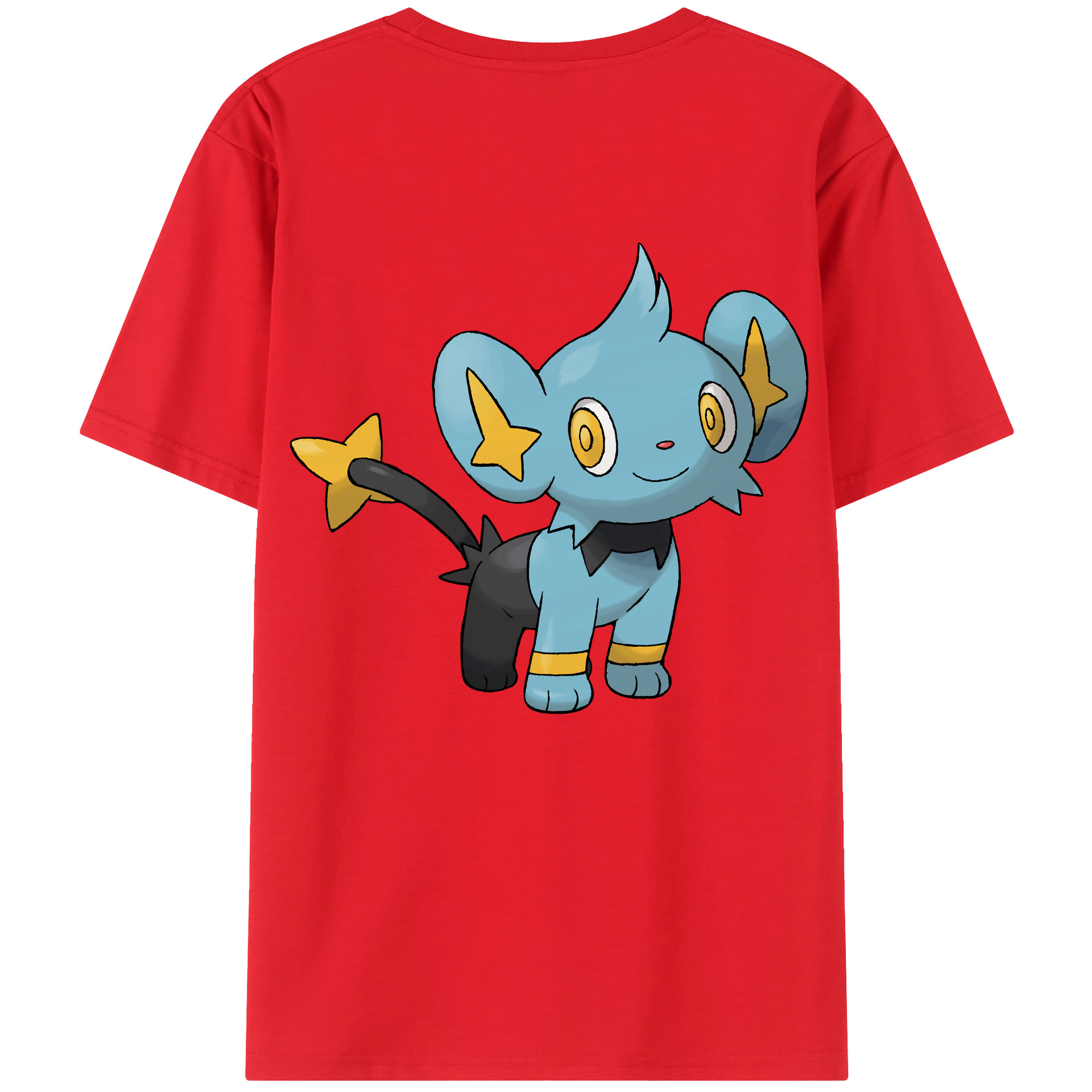 （画像用） ポケットモンスター Pokémon 綿100％ メンズ半袖Tシャツ（バックプリント） 通気性