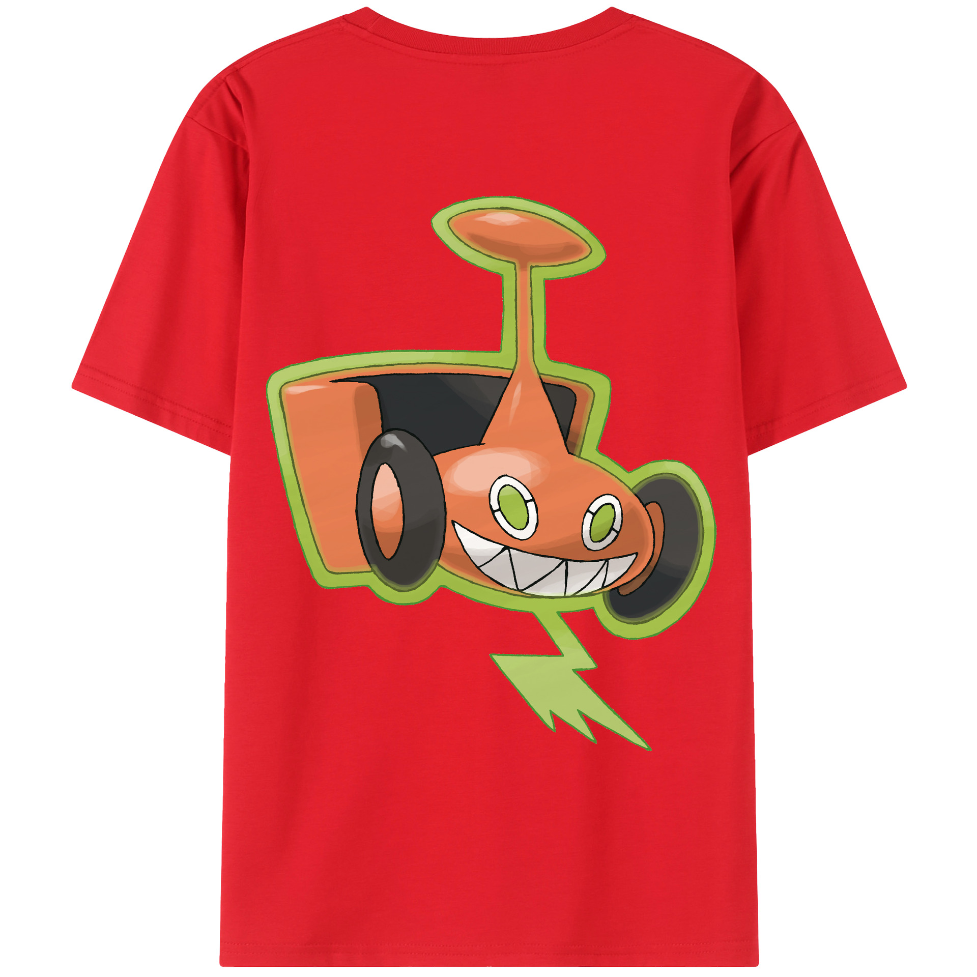 （画像用） ポケットモンスター Pokémon 綿100％ メンズ半袖Tシャツ（バックプリント） 通気性