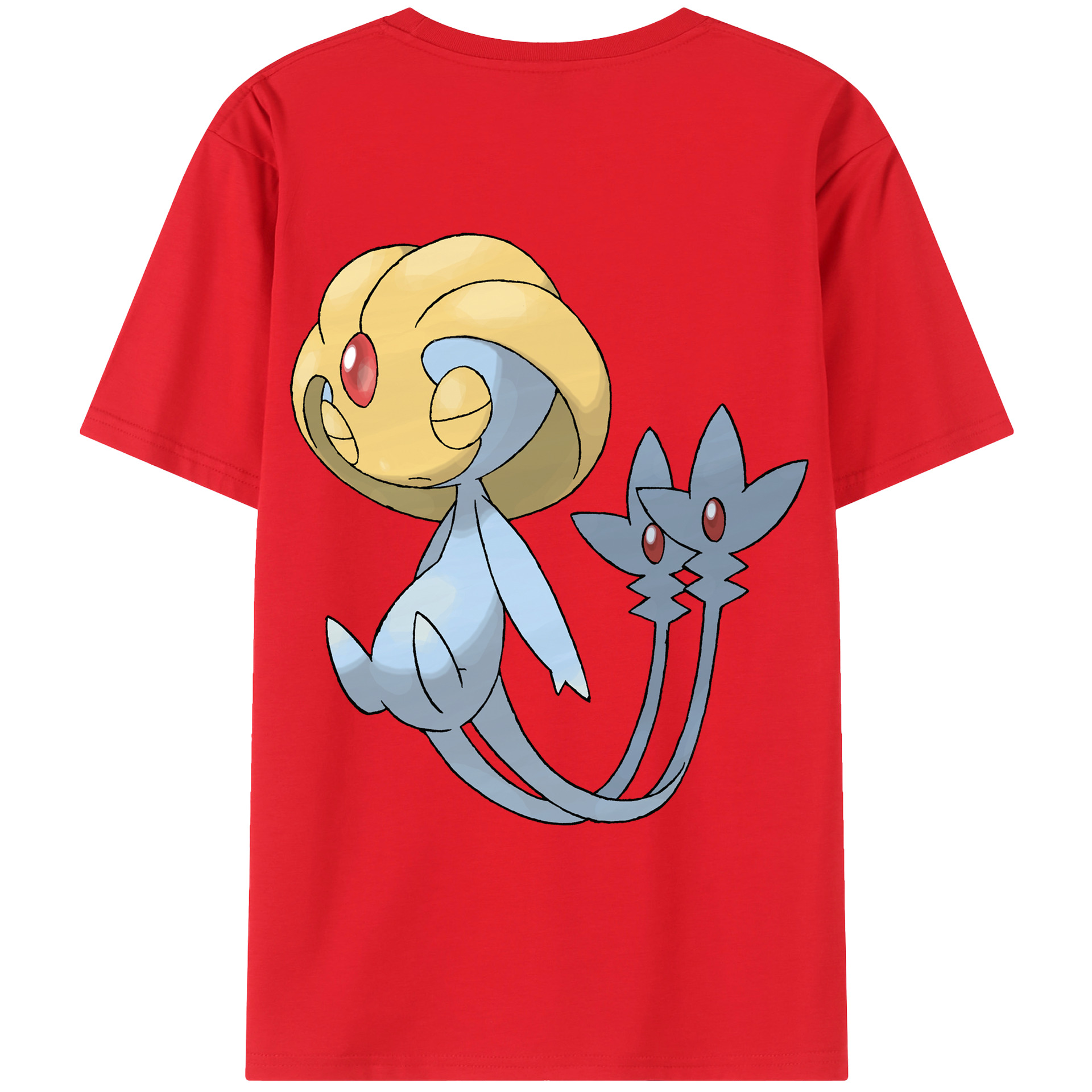 （画像用） ポケットモンスター Pokémon 綿100％ メンズ半袖Tシャツ（バックプリント） 通気性