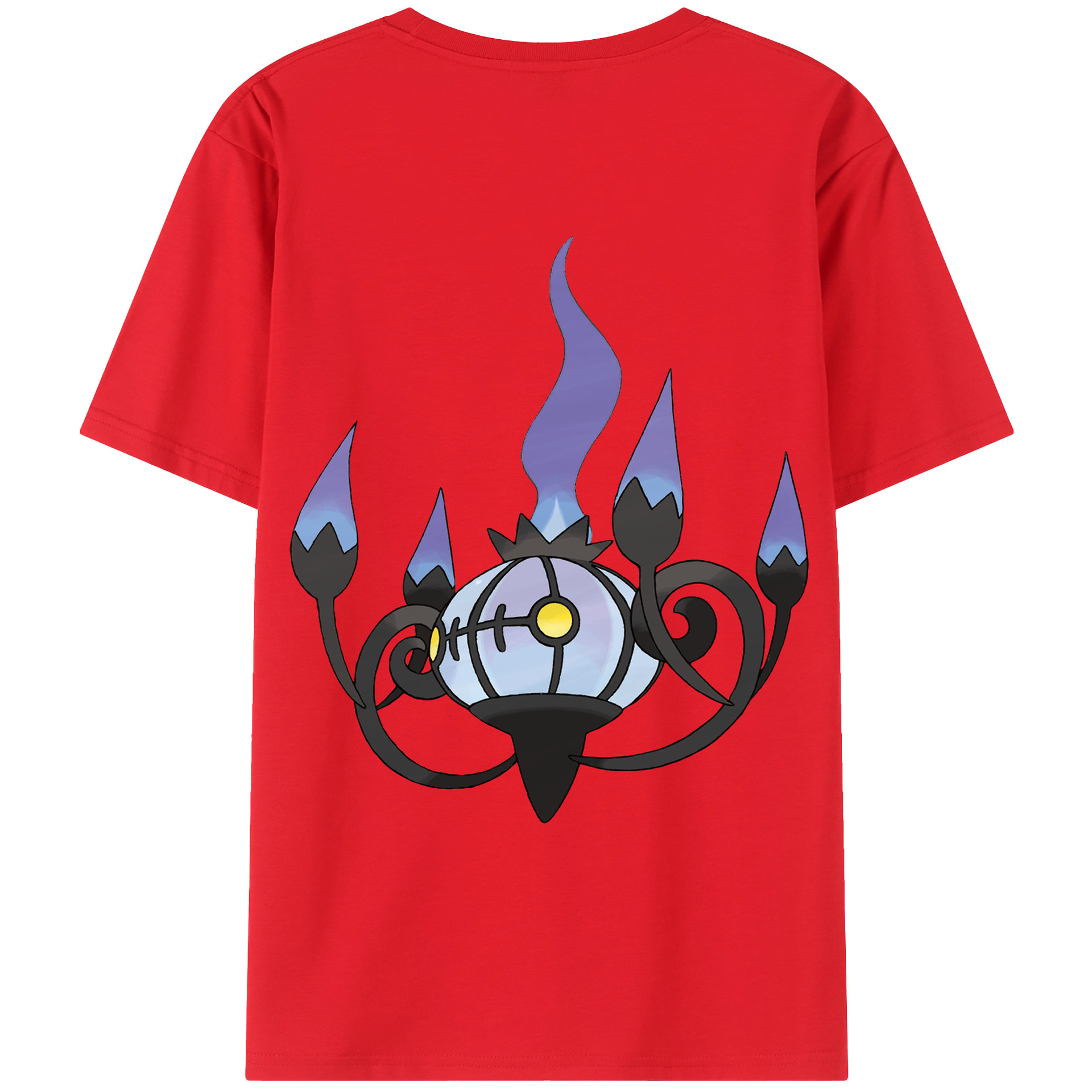（画像用） ポケットモンスター Pokémon 綿100％ メンズ半袖Tシャツ（バックプリント） 通気性