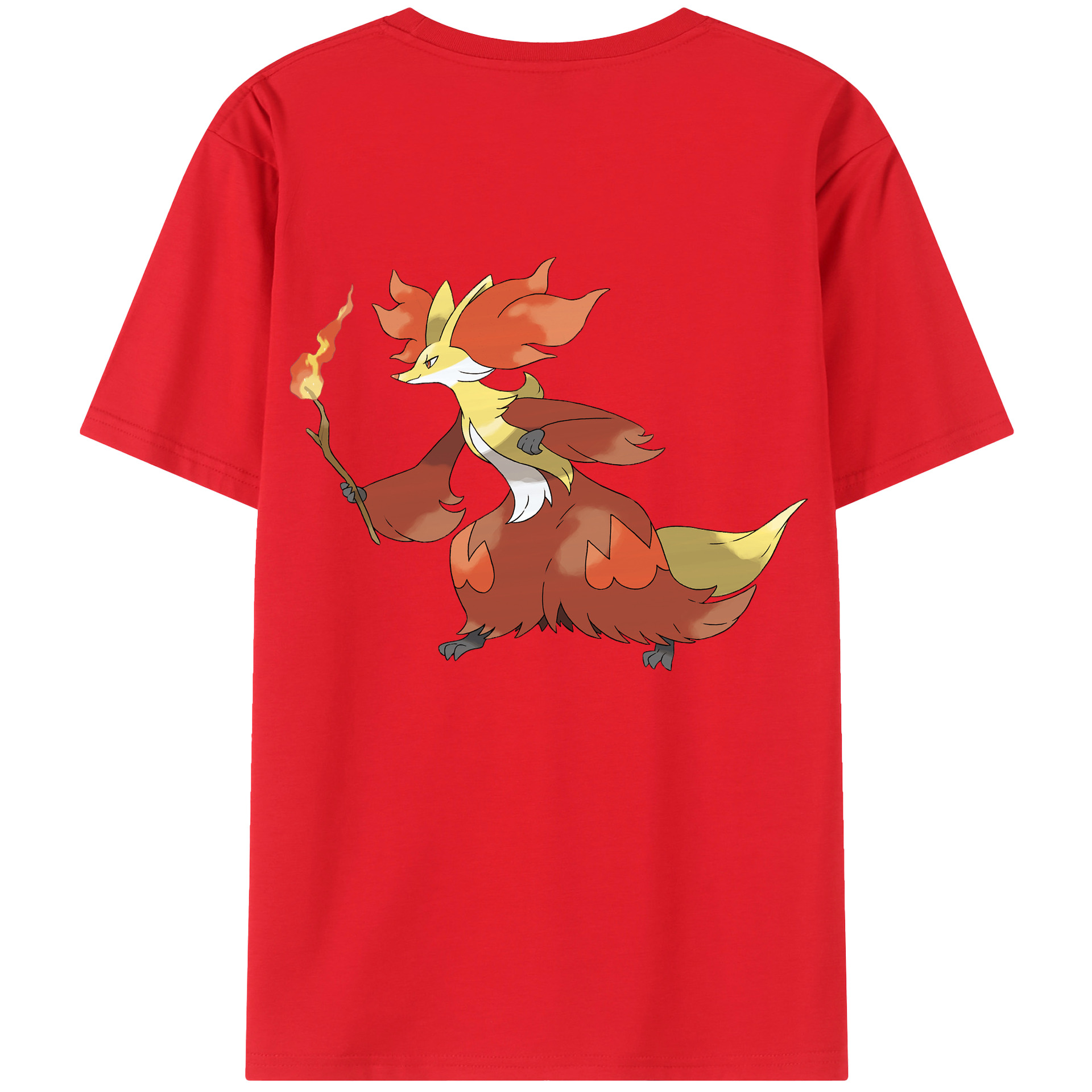 （画像用） ポケットモンスター Pokémon 綿100％ メンズ半袖Tシャツ（バックプリント） 通気性