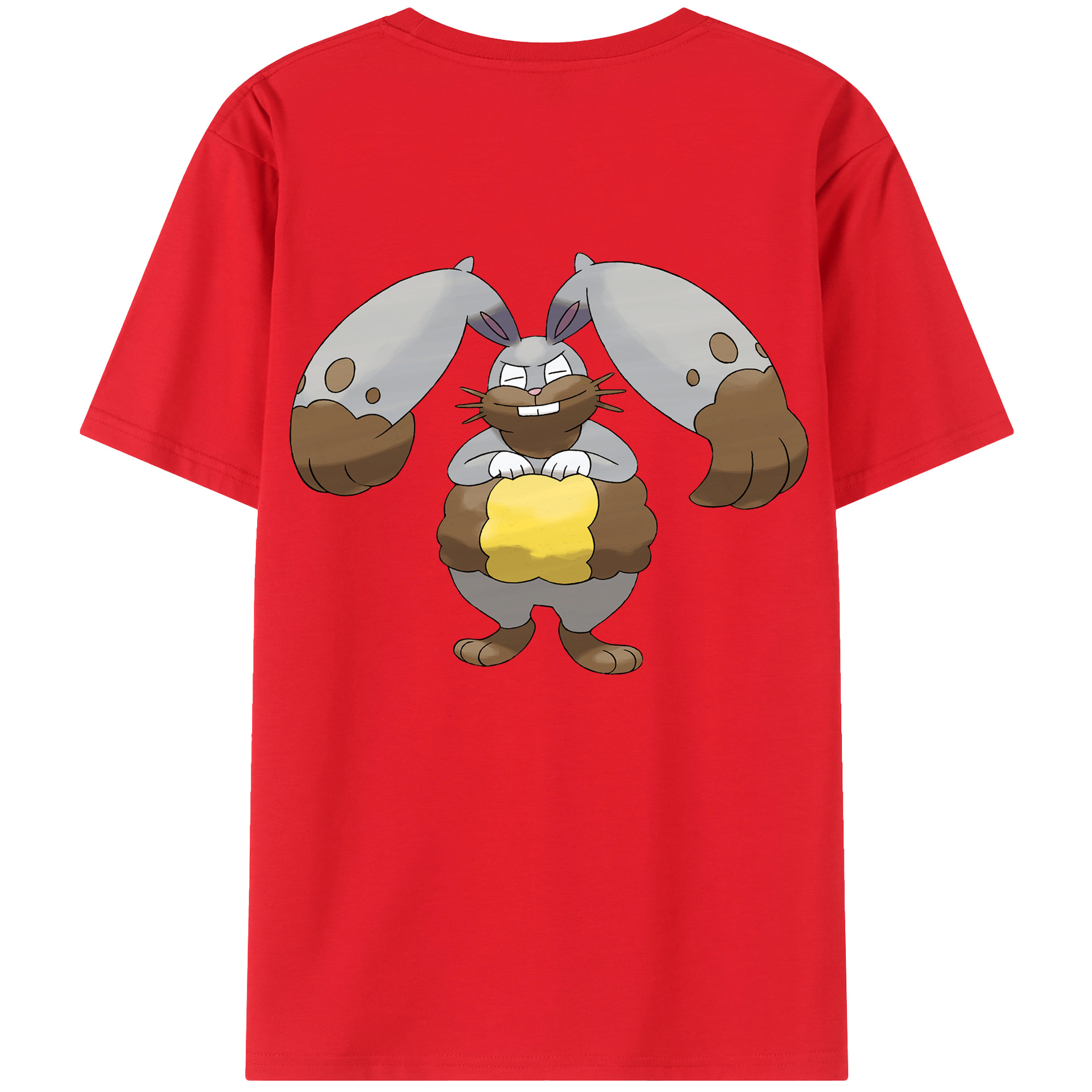 （画像用） ポケットモンスター Pokémon 綿100％ メンズ半袖Tシャツ（バックプリント） 通気性